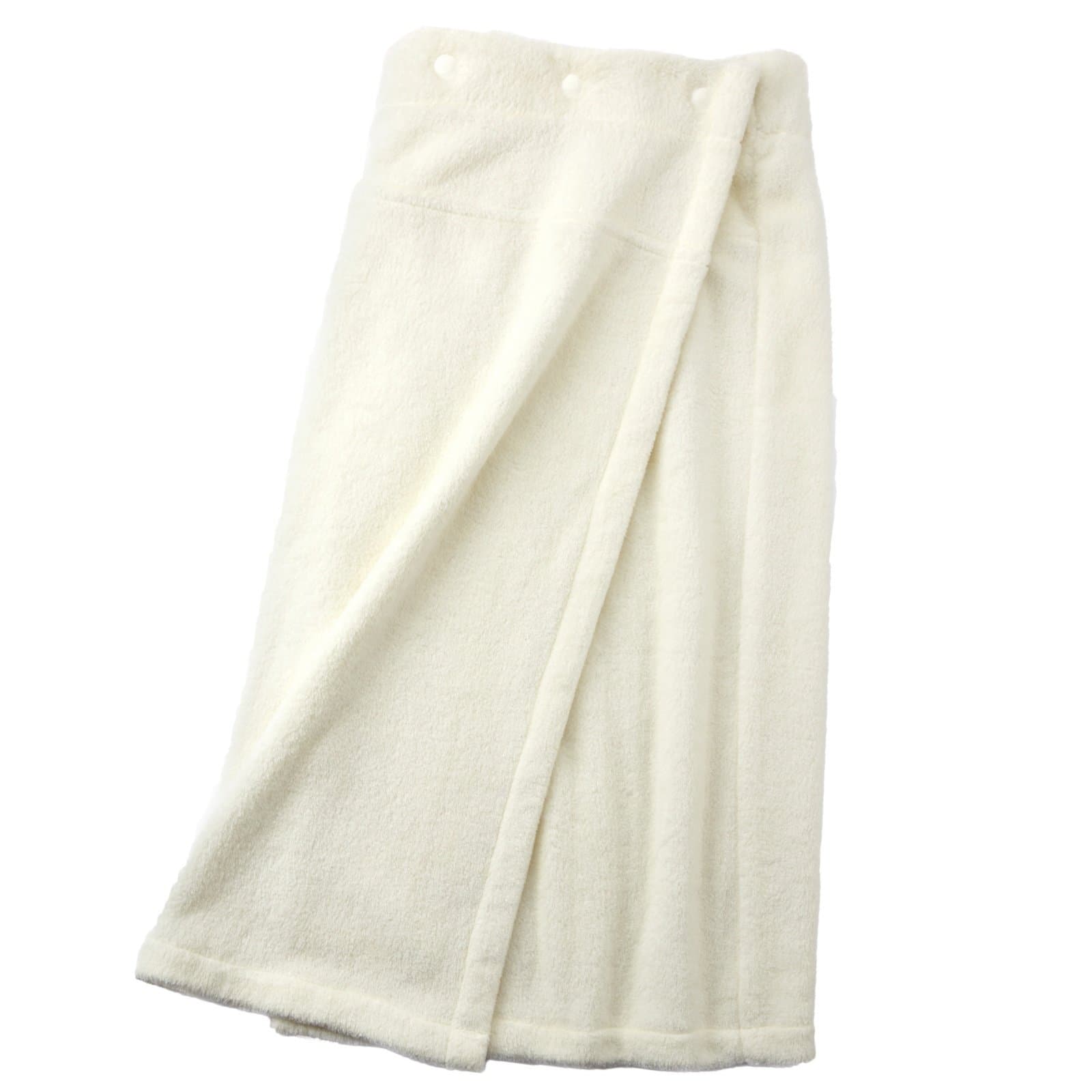 World's Softest Cozy Bath Shower Wrap (Large/XLarge, Vanilla)