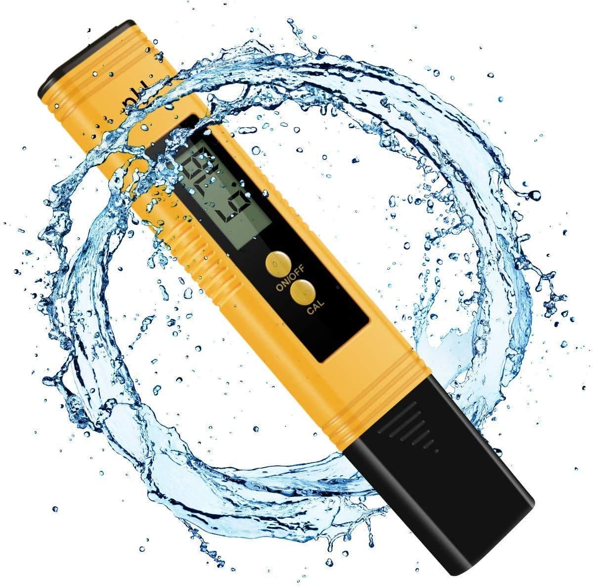Digital PH Meter, PH Meter 0.01 PH High Accuracy Water Quality Tester with 0-14 PH Measurement Range for Household Drinking, Pool and Aquarium Water PH Tester Design with ATC