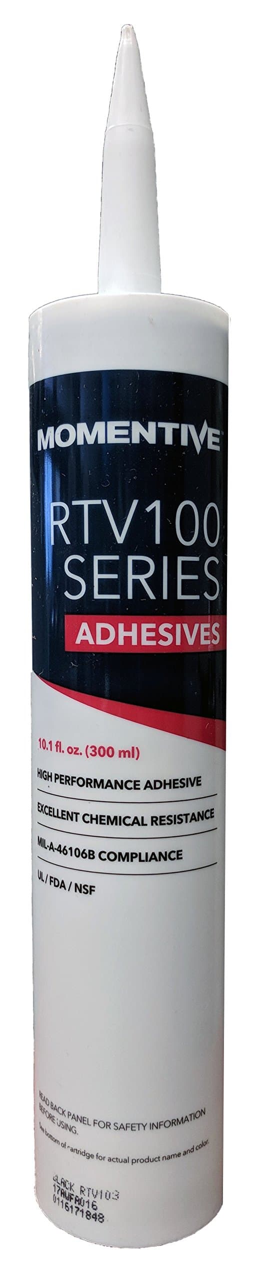 Momentive RTV103 One Part Silicone Sealant, 10.1 Ounce Caulker, Black