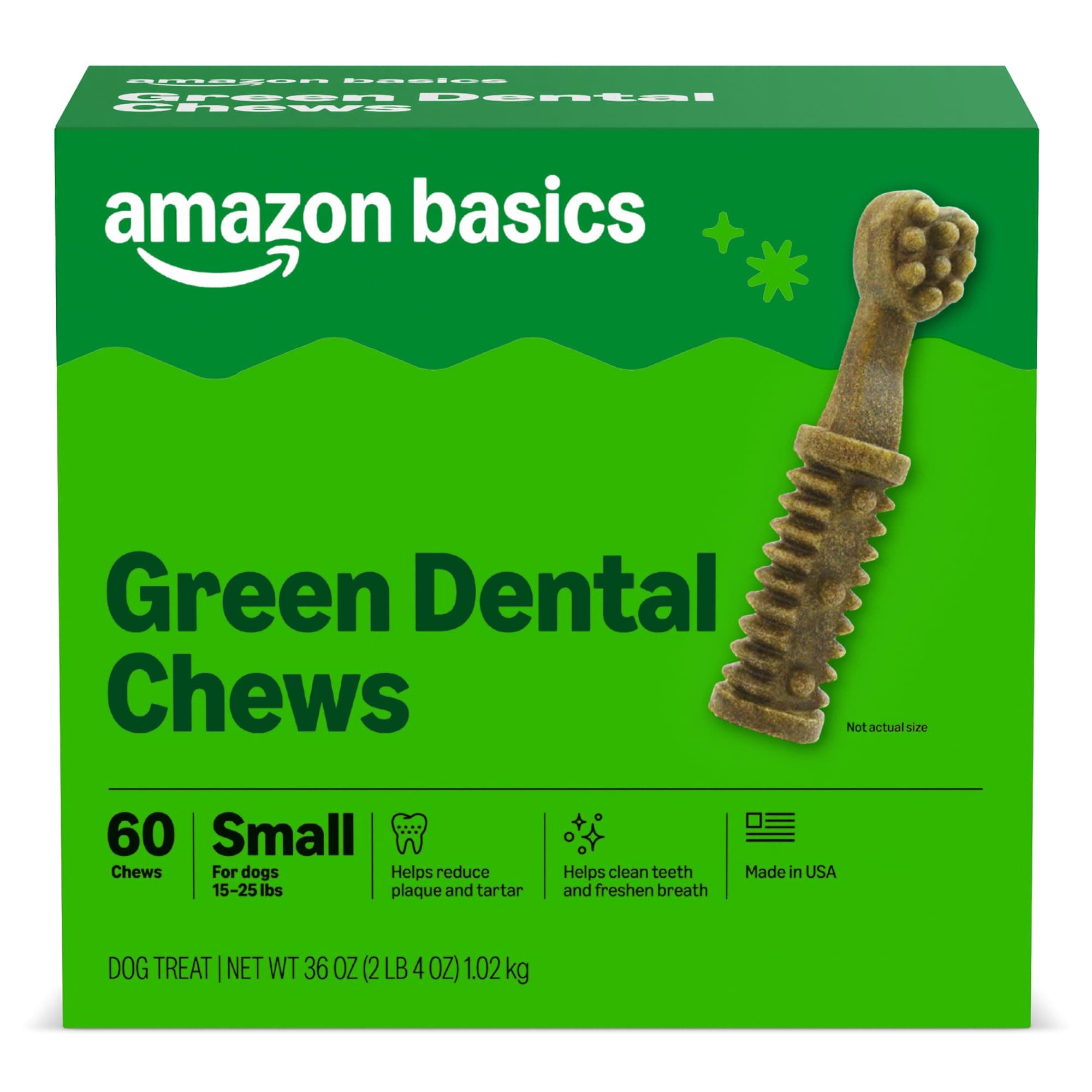 Dental Dog Treats to Help Clean Teeth & Freshen Breath for Small Dogs, Small, Unflavored, Per Pack: 60 Count, 2.25 pounds (Previously Wag)