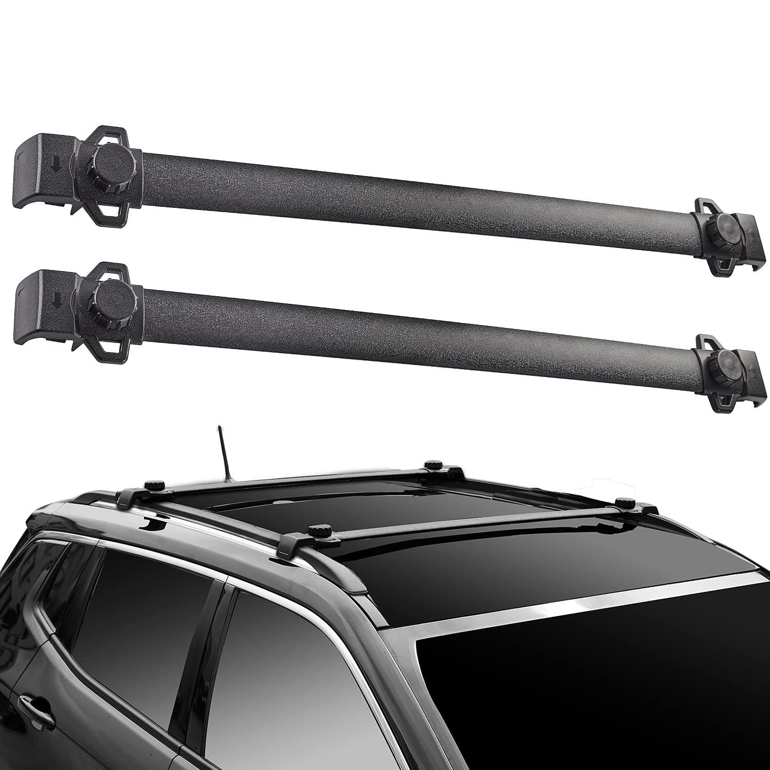 SUZCORene-Gade Roof Rack Cross Bars for 2015-2020, Aluminum Cross Bar Clamp for Luggage Rack Basket Cargo Carrier Rooftop