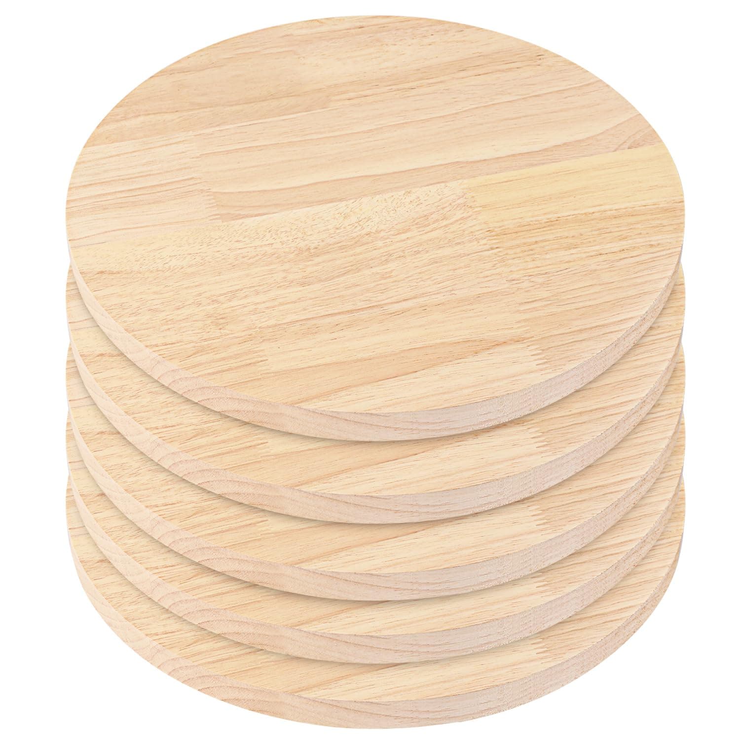 GNIEMCKIN 5 Pack Pine Circle Plaque, 12 Inch Round Wood Plaque, Unfinished Wooden Circle Plaque for Painting, Pouring, Resin, Engraving, Collage Artist Painting, DIY Plaque, Home Decor