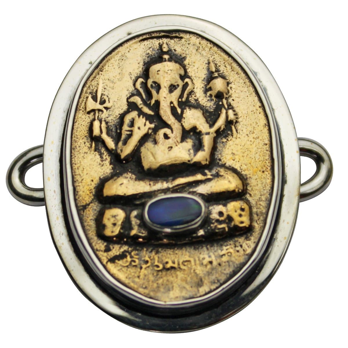 Tabra 925 Silver & Bronze Opal Connector Charm for Girls Women Anniversary Party Gift New from Esme's Vault OOK129