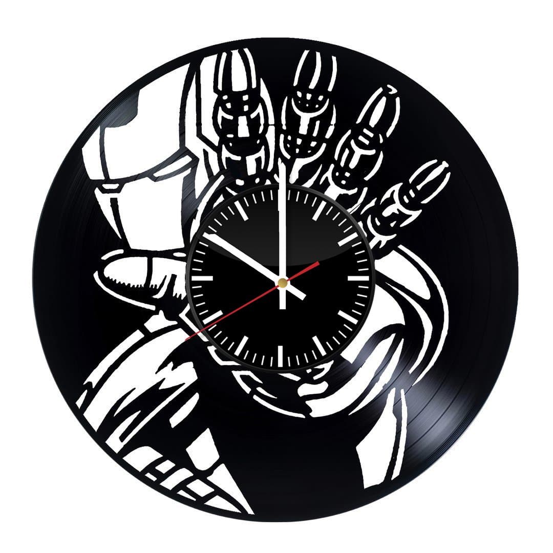 Iron Man Vinyl Record Wall Clock - Get Unique Home Room Wall Decor - Gift Ideas for Friends, Parents – Marvel Comics Unique Modern Art