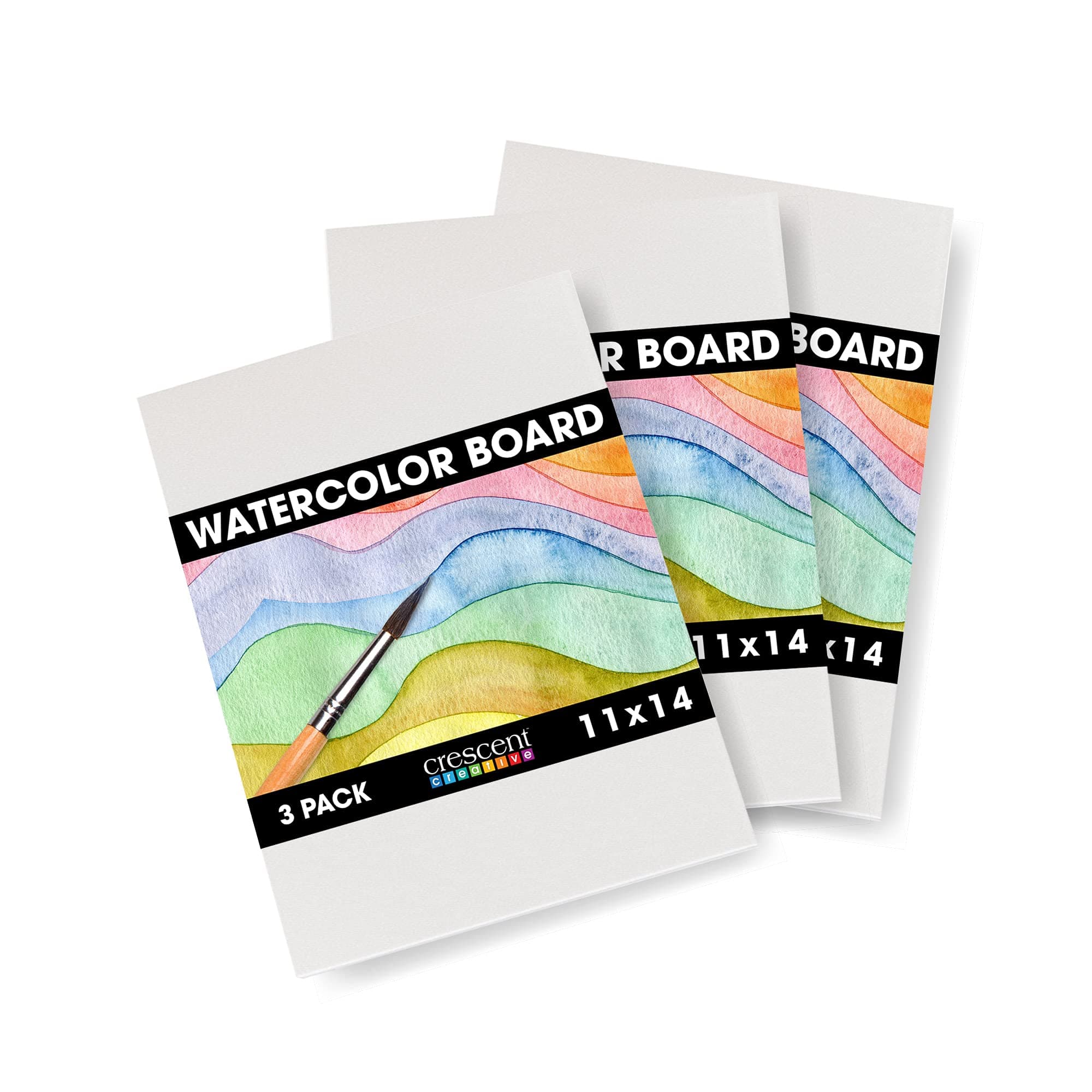CARDBOARD COMPANY Watercolor Board 3PK 11X14WHITE, 11"X14" White, 11" x 14"