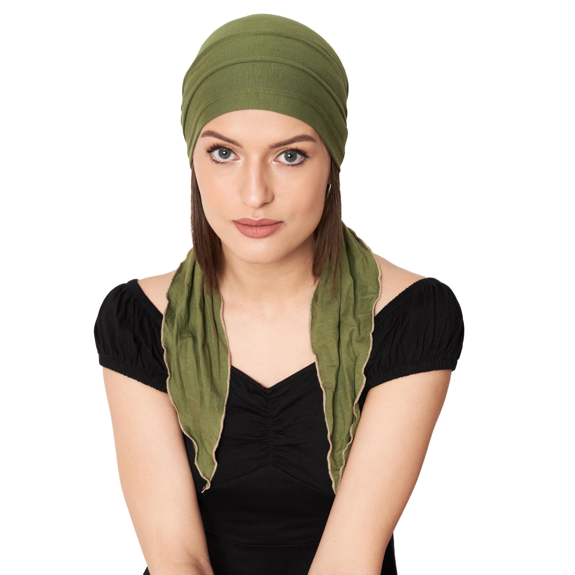 The HeadscarvesWomen Bamboo Pre Tie Scarf (HS107 Chive), Chive, One Size