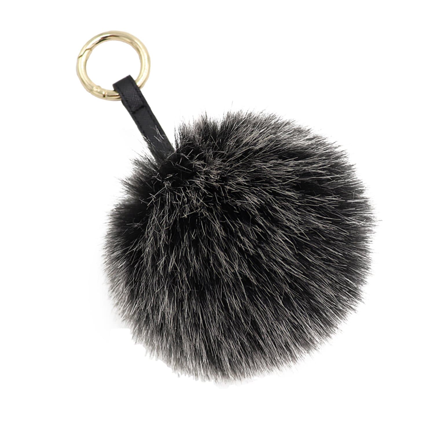 Faux Fox Fur Pom Pom Keychain Purse Bag Charm Fluffy Ball Key Chain for Women by Aiphamy