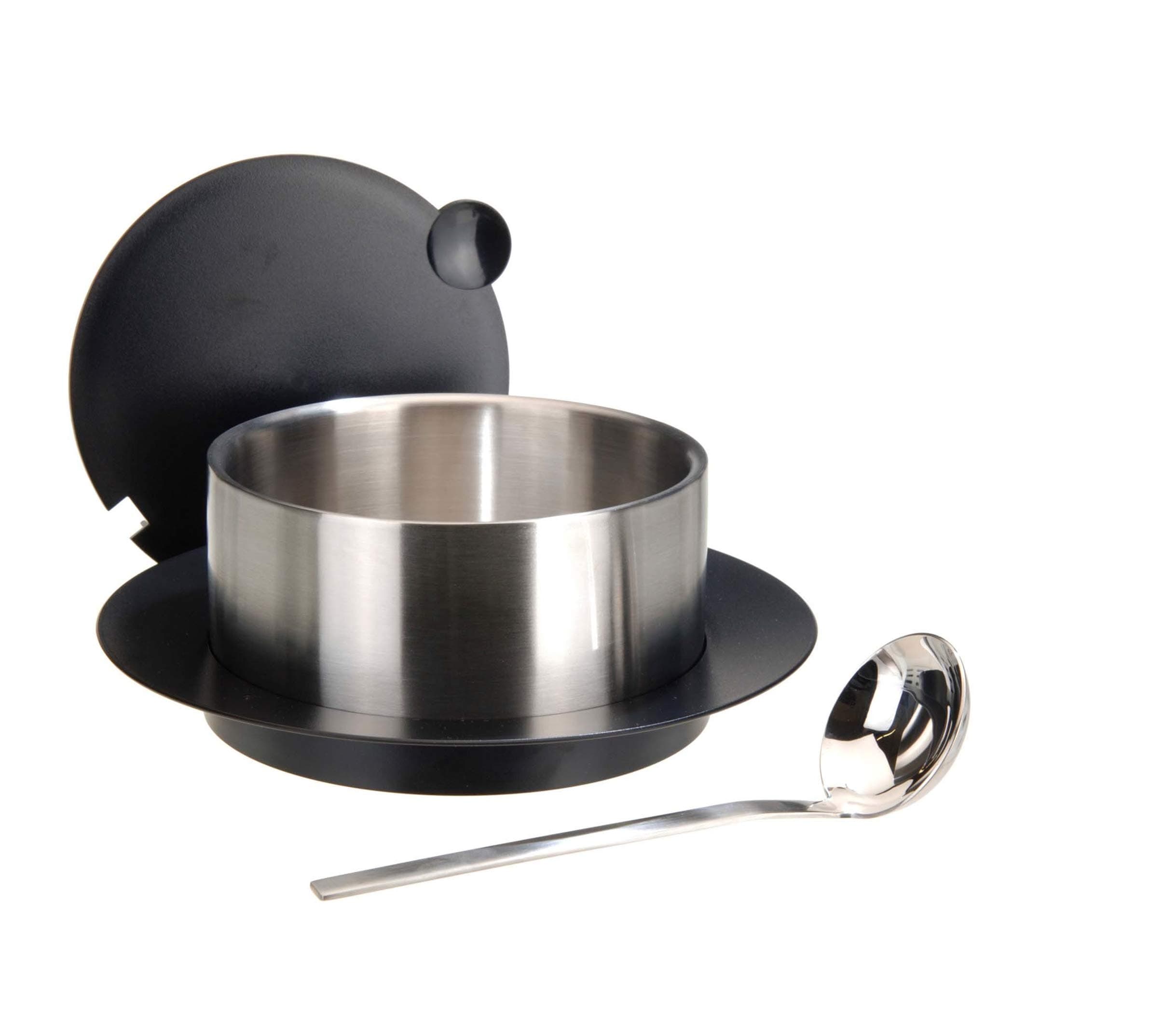 1L Stainless Steel Soup Tureen Serving Dish Insulated Casserole Dish Lid Ladle