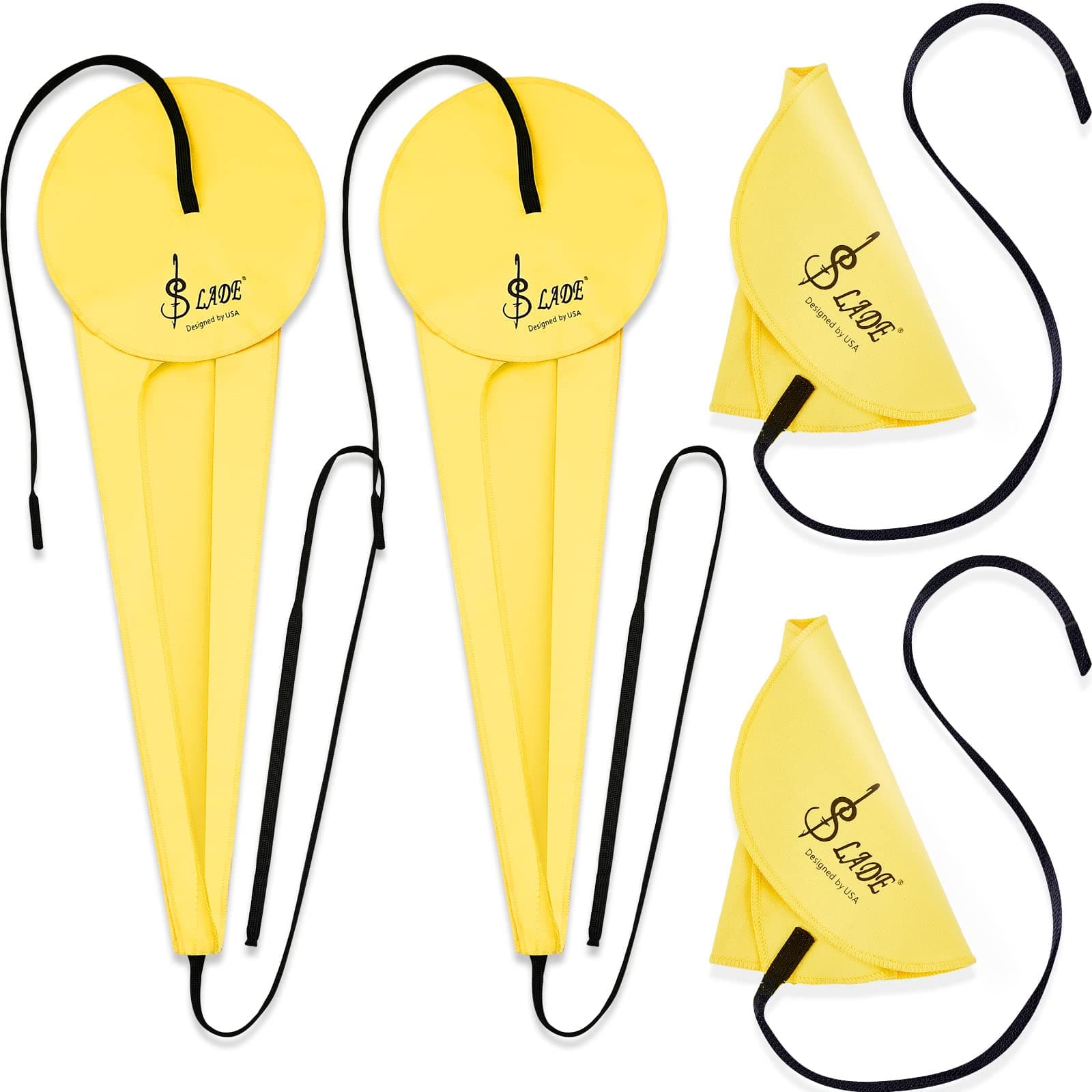 Didaey 4 Pcs Sax Cleaning Cloth Alto Saxophone Cleaning Kit Pull Through Swab Instrument Cleaner Cloth Saxophone Cleaning Cloth for Inside Tube Suitable Clarinet Piccolo Flute Sax Saxophone