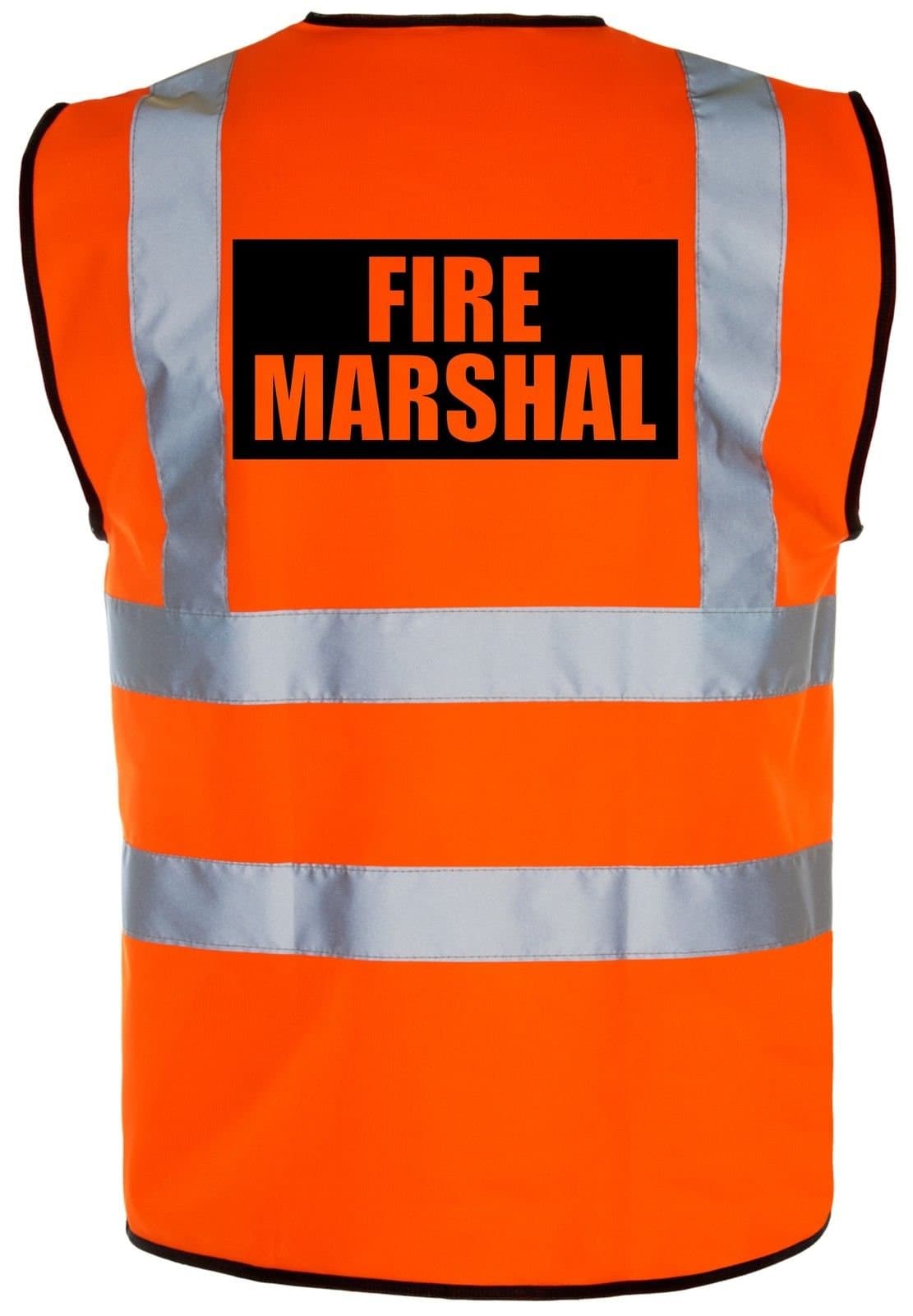 FIRE MARSHAL Hi-Vis High-Viz Visibility Safety Vest/Waistcoat | Yellow/Orange