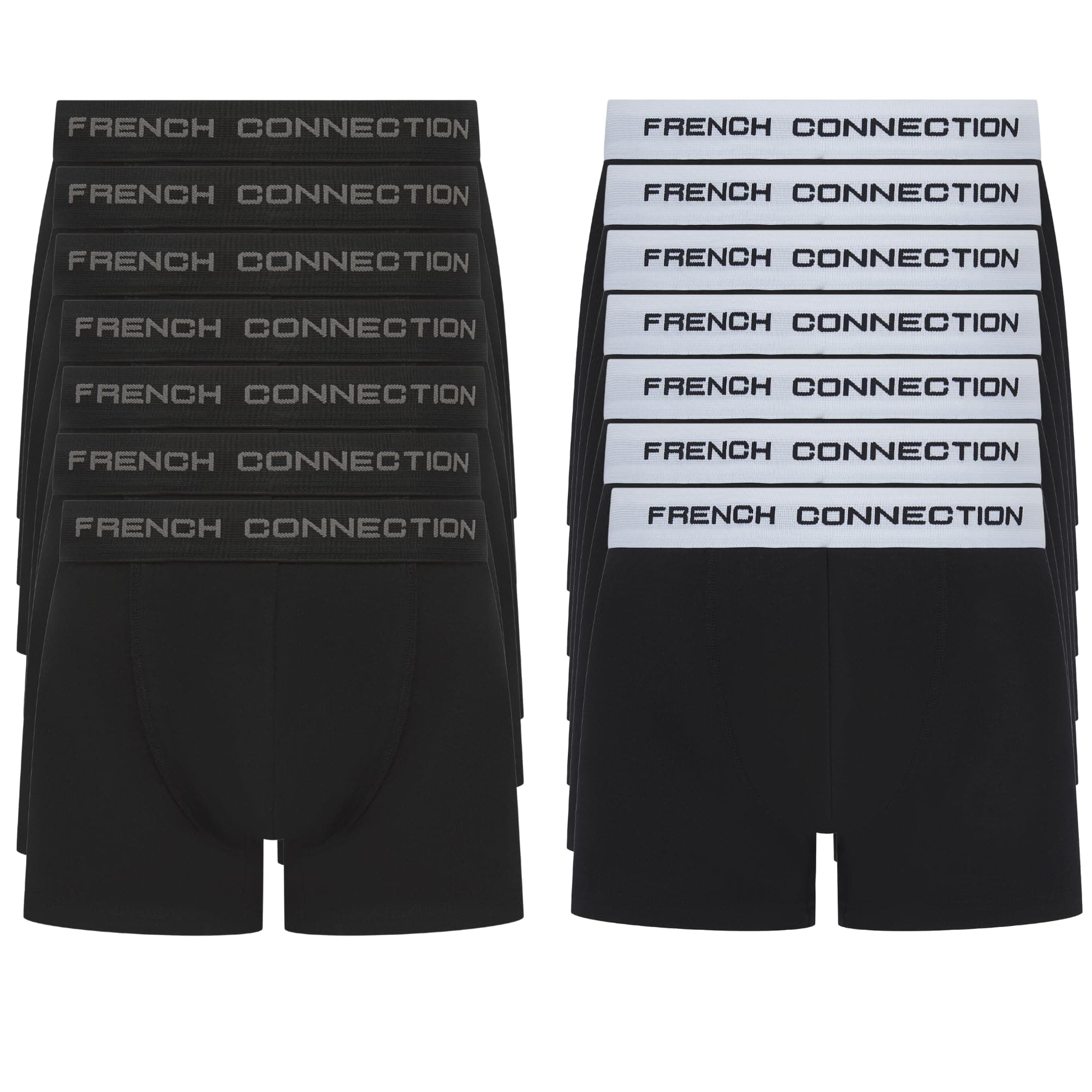 French Connection Mens Boxers – 5-Pack Gift Box, Premium Cotton Stretch Underwear, Breathable & Comfortable