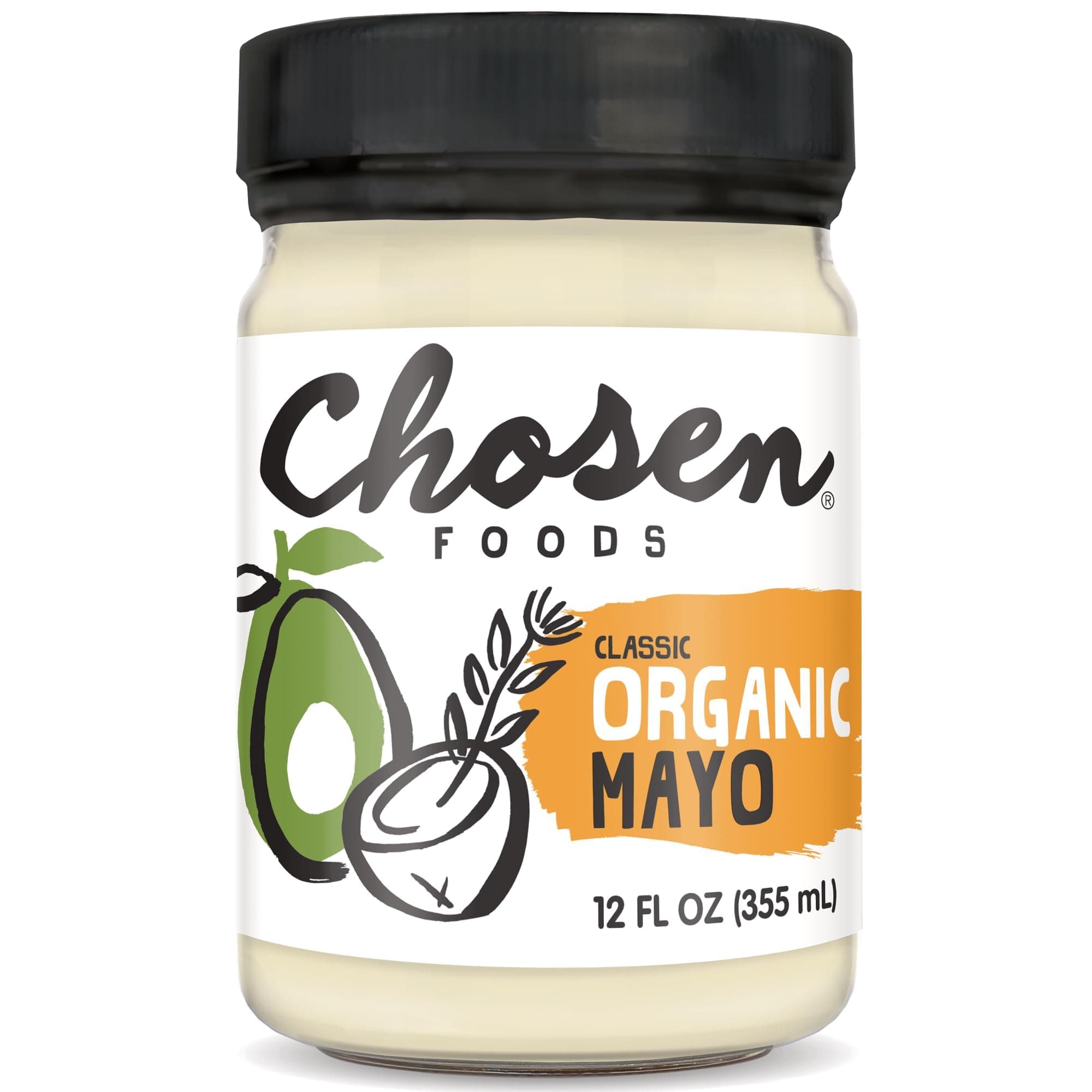 CHOSEN FOODS Organic Avocado Mayo, 355 ML