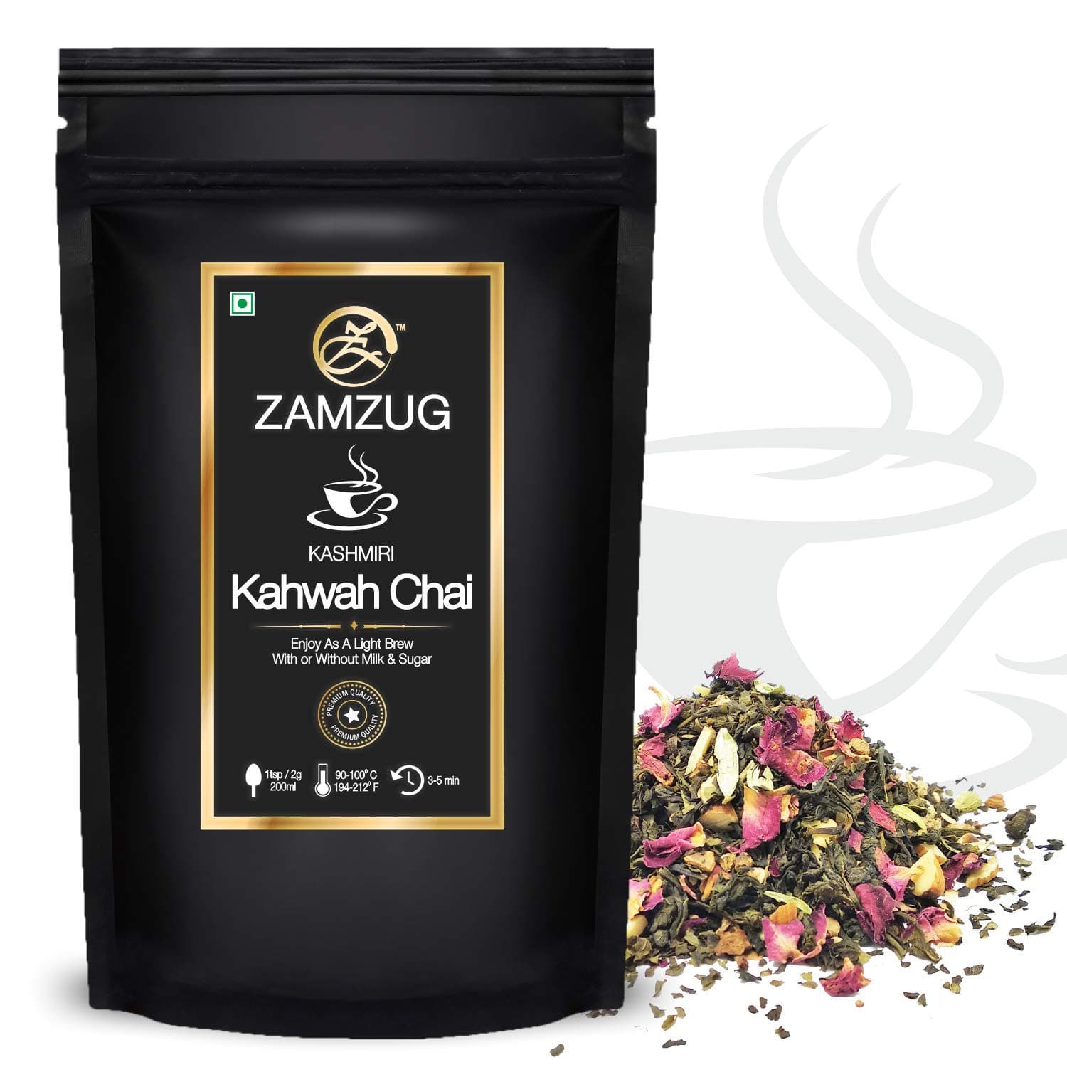 Kashmiri Kahwa Rose, Saffron, Almonds Chai Tea ~Makes 50 Cups