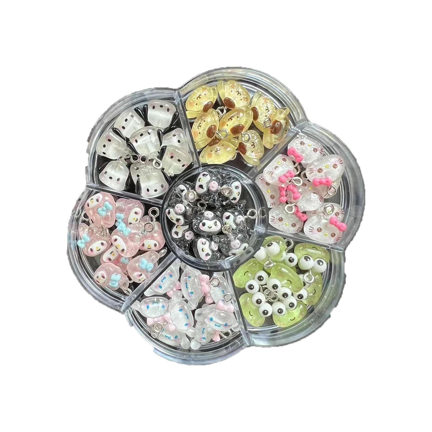 AJP 35PCS Mini Pendant Charms Colorful Cartoon Resin Charms Jewelry Making DIY Pendant Ornament Cute Kitty Shape Charms for DIY Craft Bracelet Necklace Earrings…