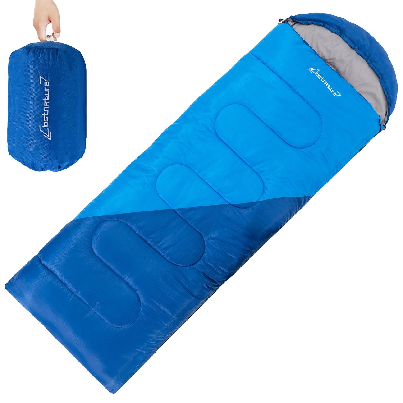 Clostnature Sleeping Bag for Adults and Kids - Lightweight Camping Sleeping Bag for Girls, Boys, Youths, Ultralight Backpacking Sleeping Bag for Cold Weather - Compression Sack Included(Left Zipper)