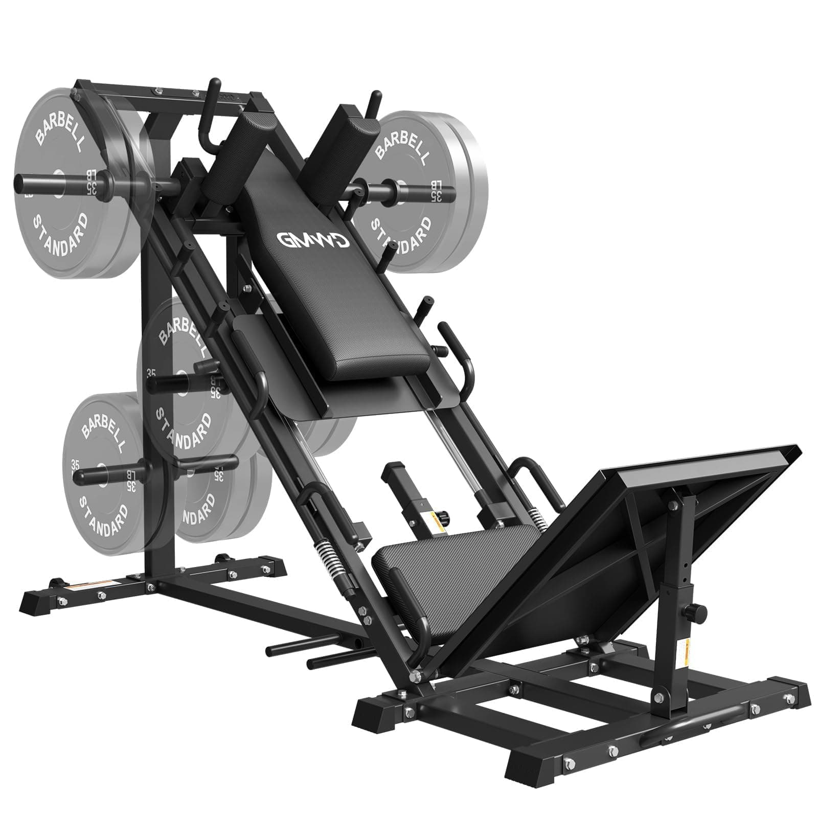 Leg Press Hack Squat Machine Combo, Leg Exercise Machine with Linear Bearing, 45-Degree Lower Body Special with Weight Storage for Quads, Hamstring, Glutes, Calves, Home Gym Leg Day Equipment