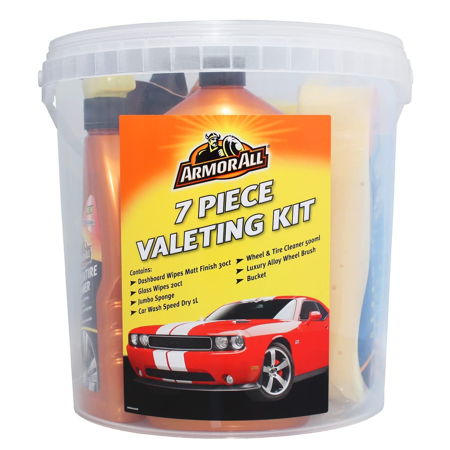 Armor All Car Cleaning Kit, 7 Piece Valeting Kit, Interior and Exterior Cleaning