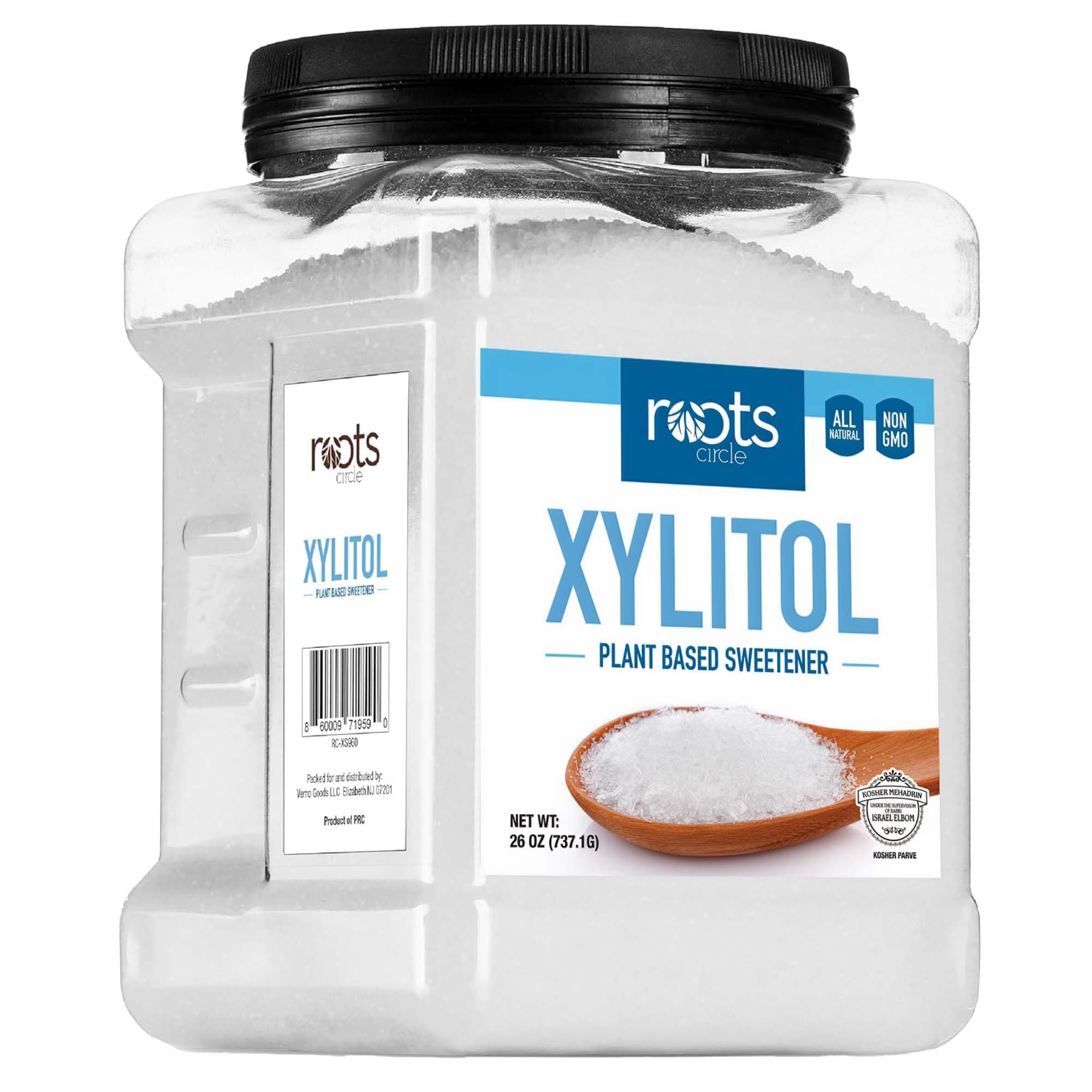 Roots Circle Xylitol Sweetener - All-Natural, Plant-Based Sugar Substitute - Keto Friendly, OU Kosher, Non-GMO, Gluten-Free (26 ounces (Pack of 1))