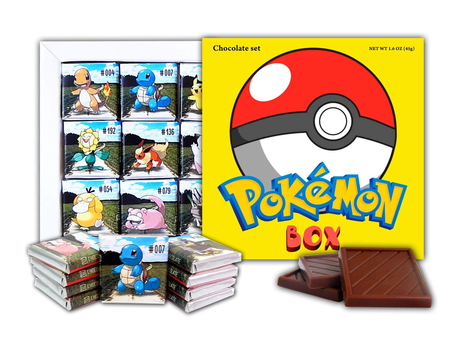 Pokemon Box Chocolate Gift Set, 5x5in, 1 box (Yellow Prime)