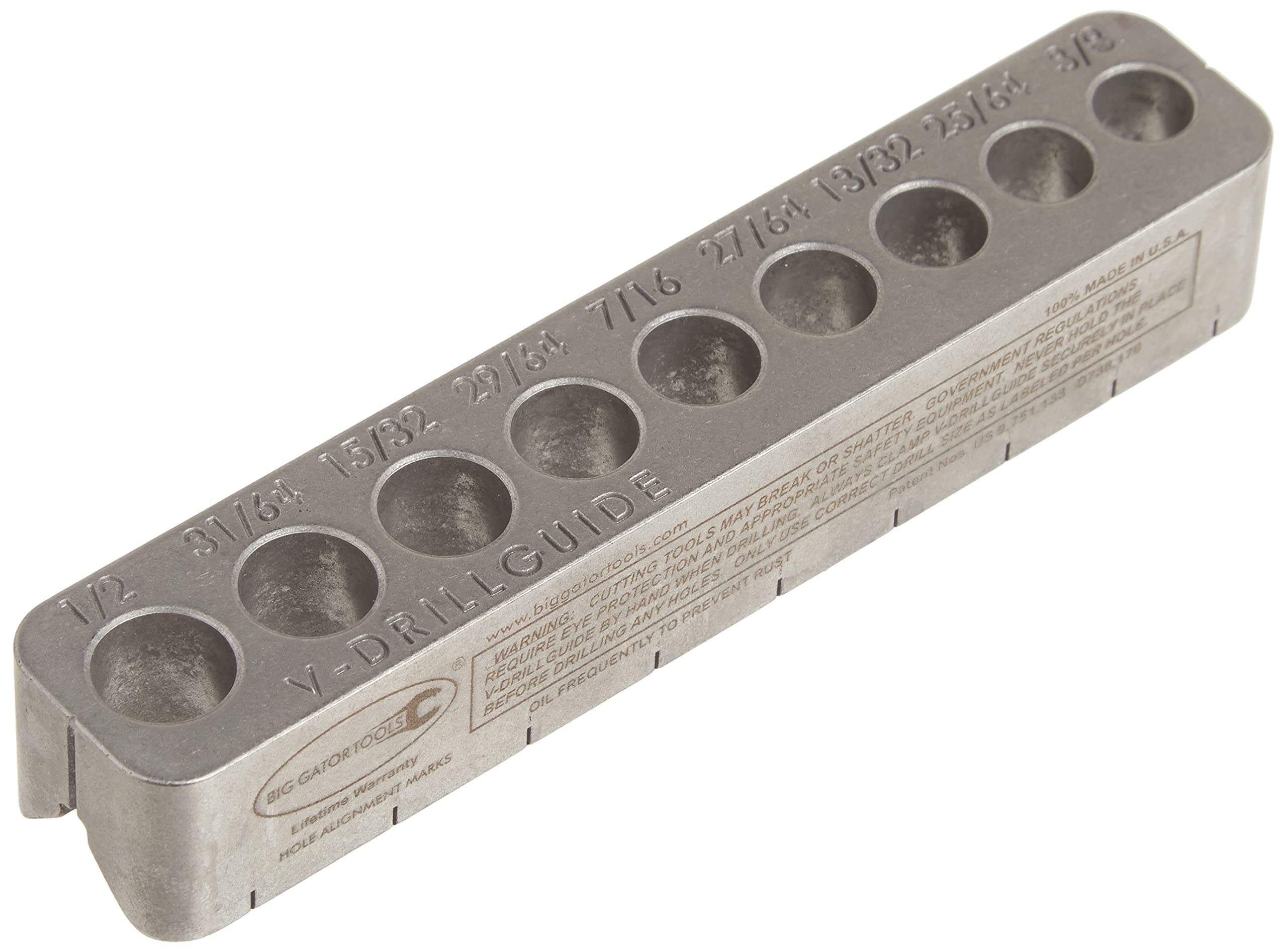 BGRSTD2000DGNP V-Drill Guide, Standard Sizes 3/8" to 1/2"