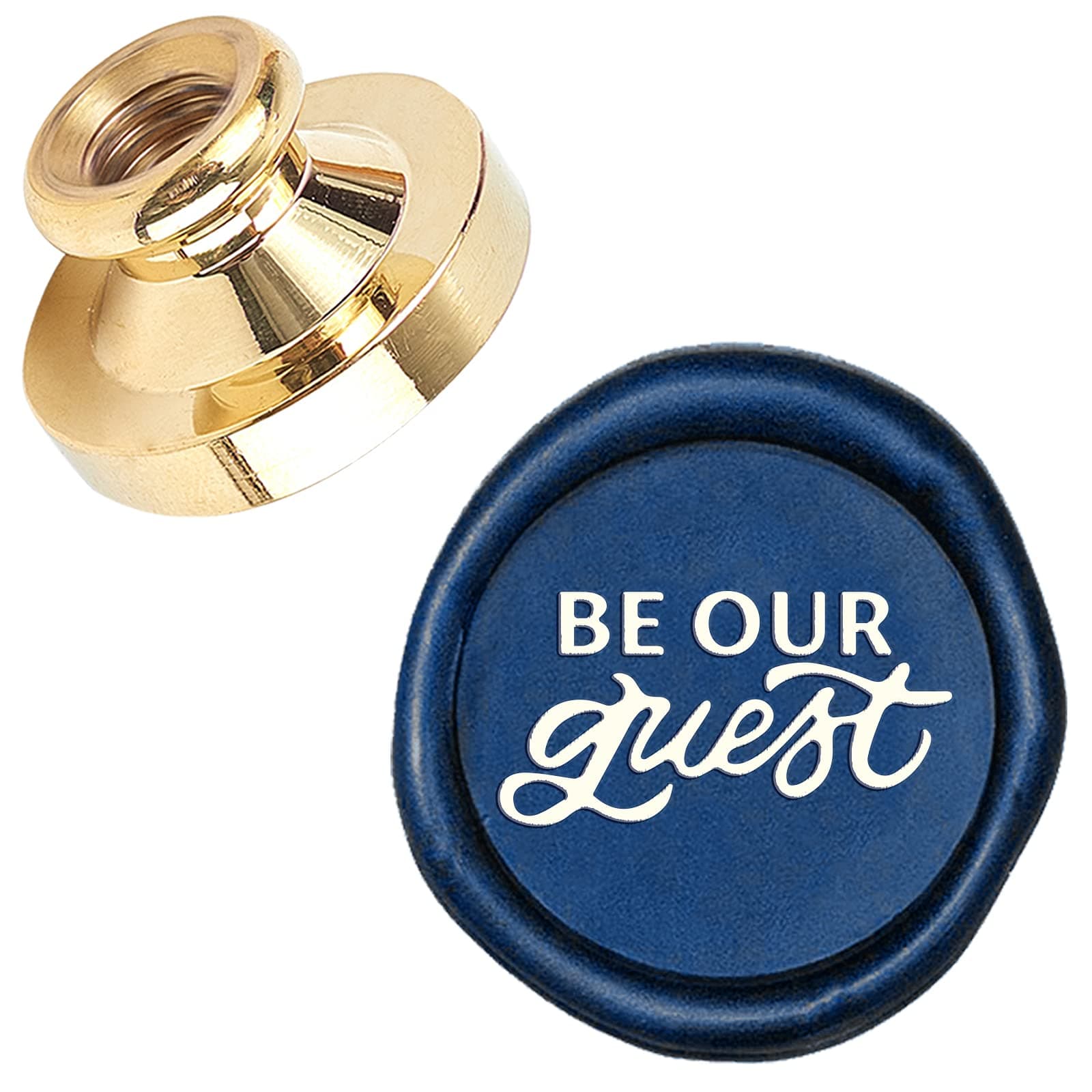 CRASPIREWax Seal Stamp Be Our Guest 25mm Vintage Sealing Wax Stamp Brass Head Only for Envelope Card Invitations Gift Wedding Halloween Christmas New Year