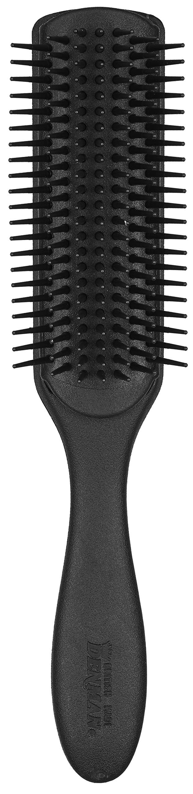 Denman D3Ã‚ M Monsieur Hair Brush 7Ã‚ Row Brush with Black Handle Black Rubber Pad