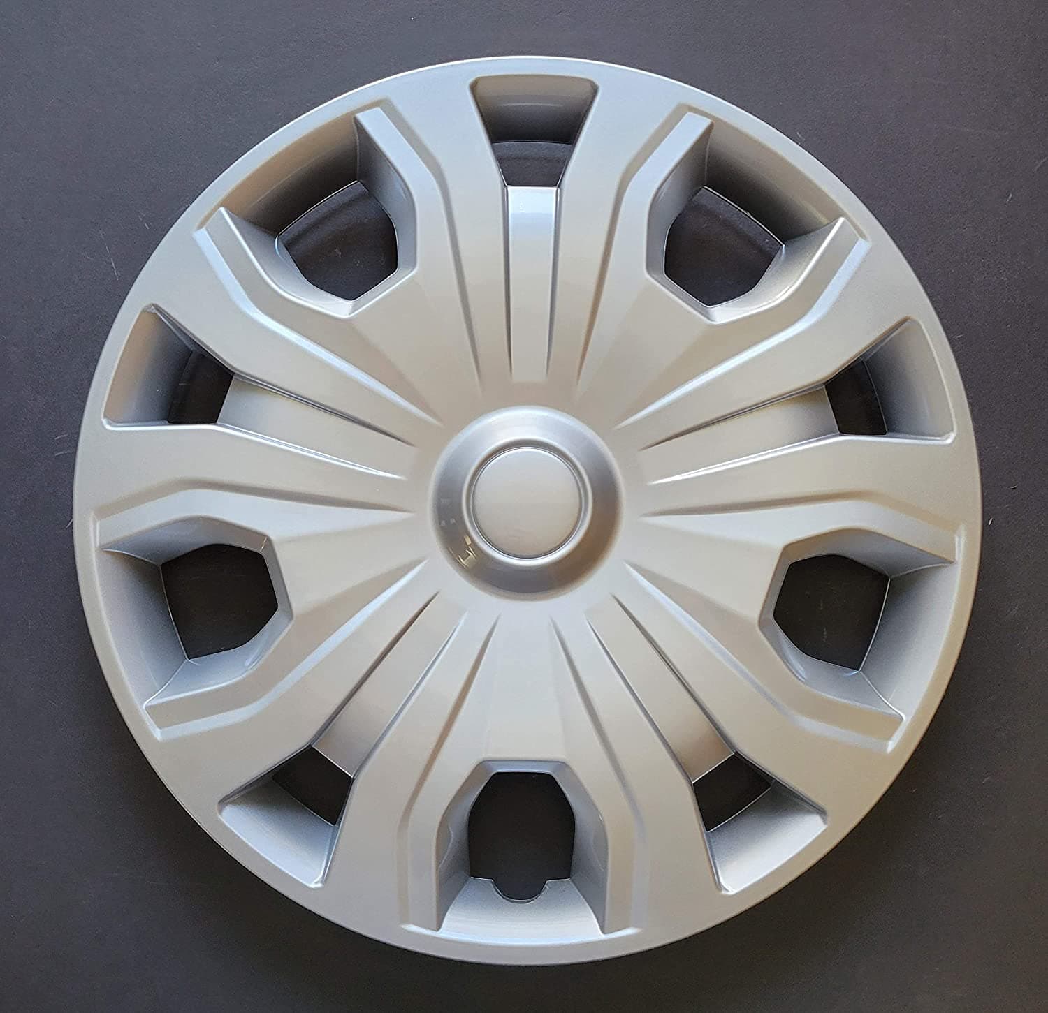 Replica Wheel Cover Hubcap 16" for 2019-2021 Ford Transit Connect XL XLT – Silver Painted 5 Split Spoke, Automotive ABS, OEM-Style Replacement, Hollander 7071, 54316S (Single Piece)