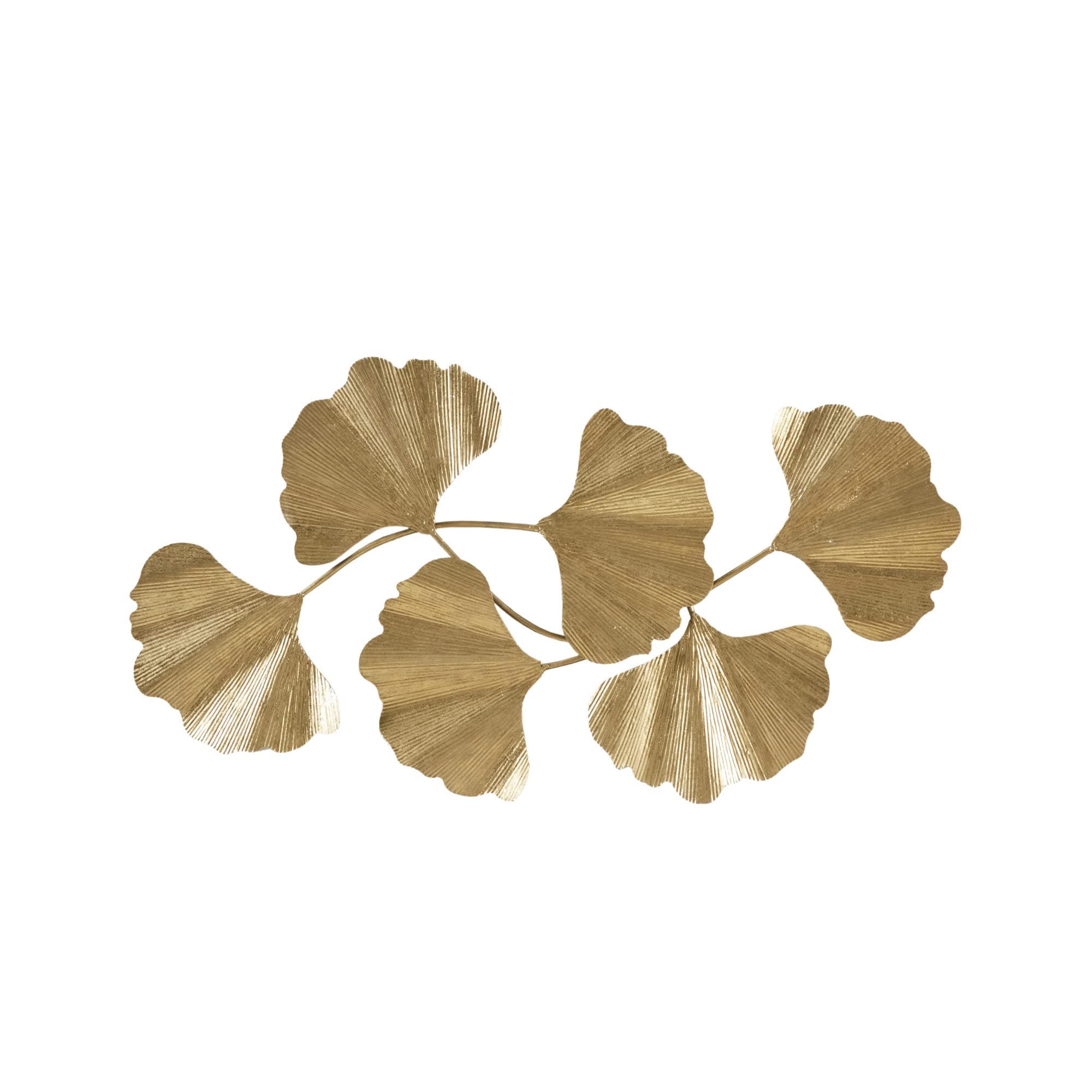 Madison Park Wall Art Living Room Décor Faye Metal Foil Ginkgo Leaf Large Home Accent Modern Inspired Dining, Bathroom Decoration Ready to Hang Ornament for Bedroom, 43"W x 23.5"H x 1.6"D, Gold