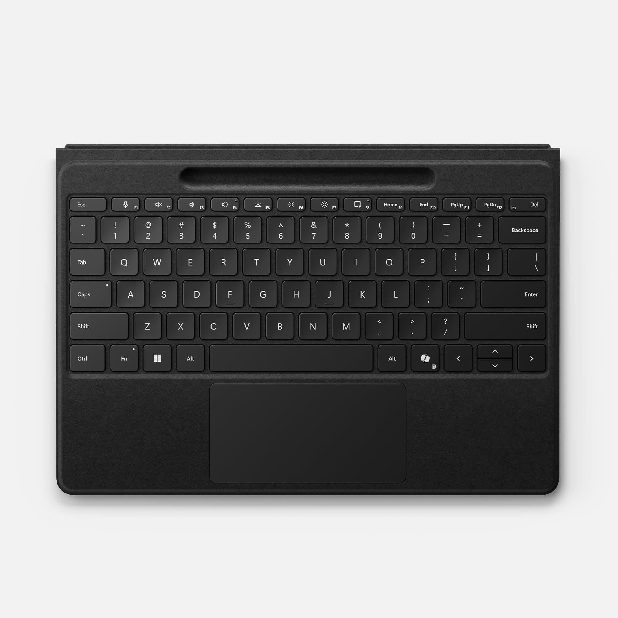 Surface Pro Flex Keyboard With Pen Storage Alcantara Keyboard for Surface Pro 8/9/11th Edition, Windows 11 Copilot+ PC, Black