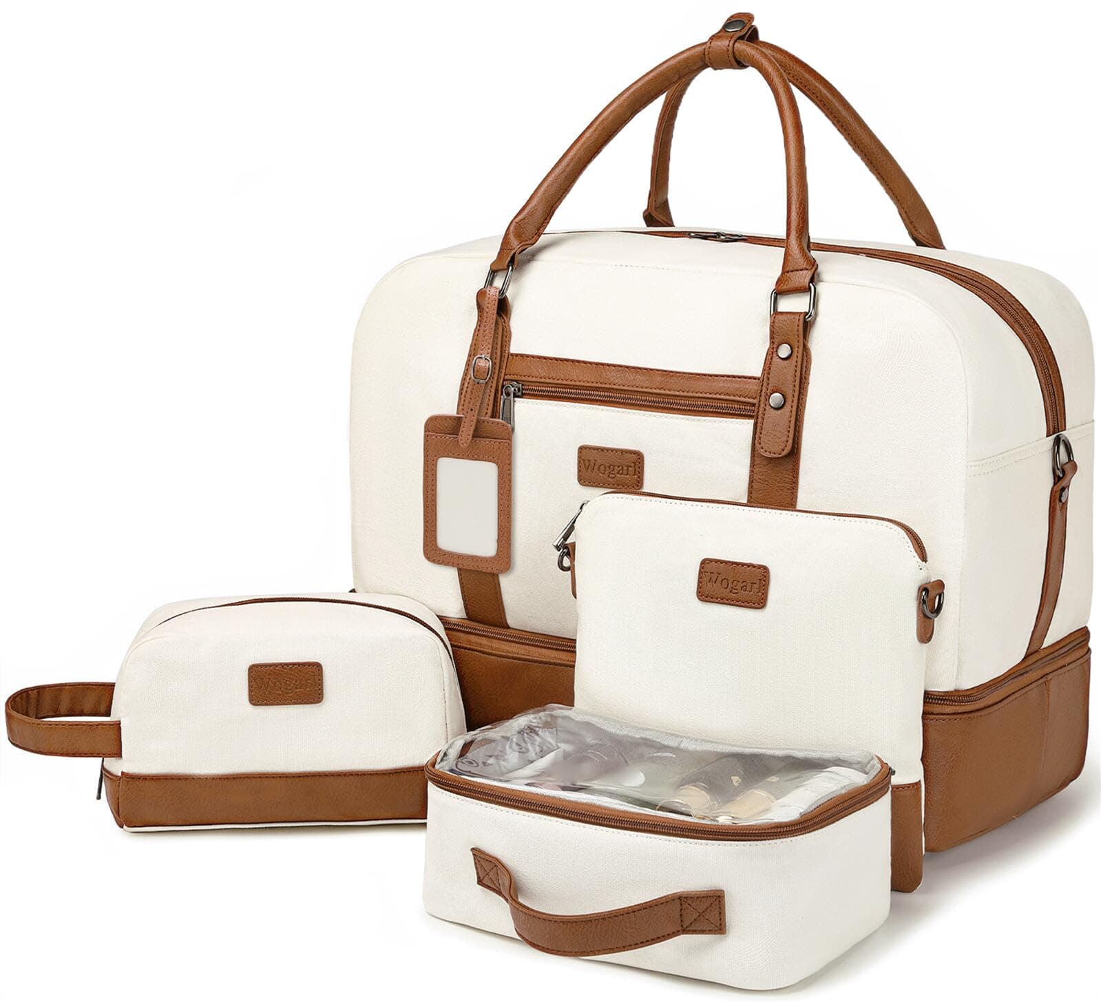 Weekender Bags for Women Large Overnight Bag Weekend Travel Duffel Bag Carry on Shoulder with Shoe Compartment Toiletry Bag for Travel Business Gym