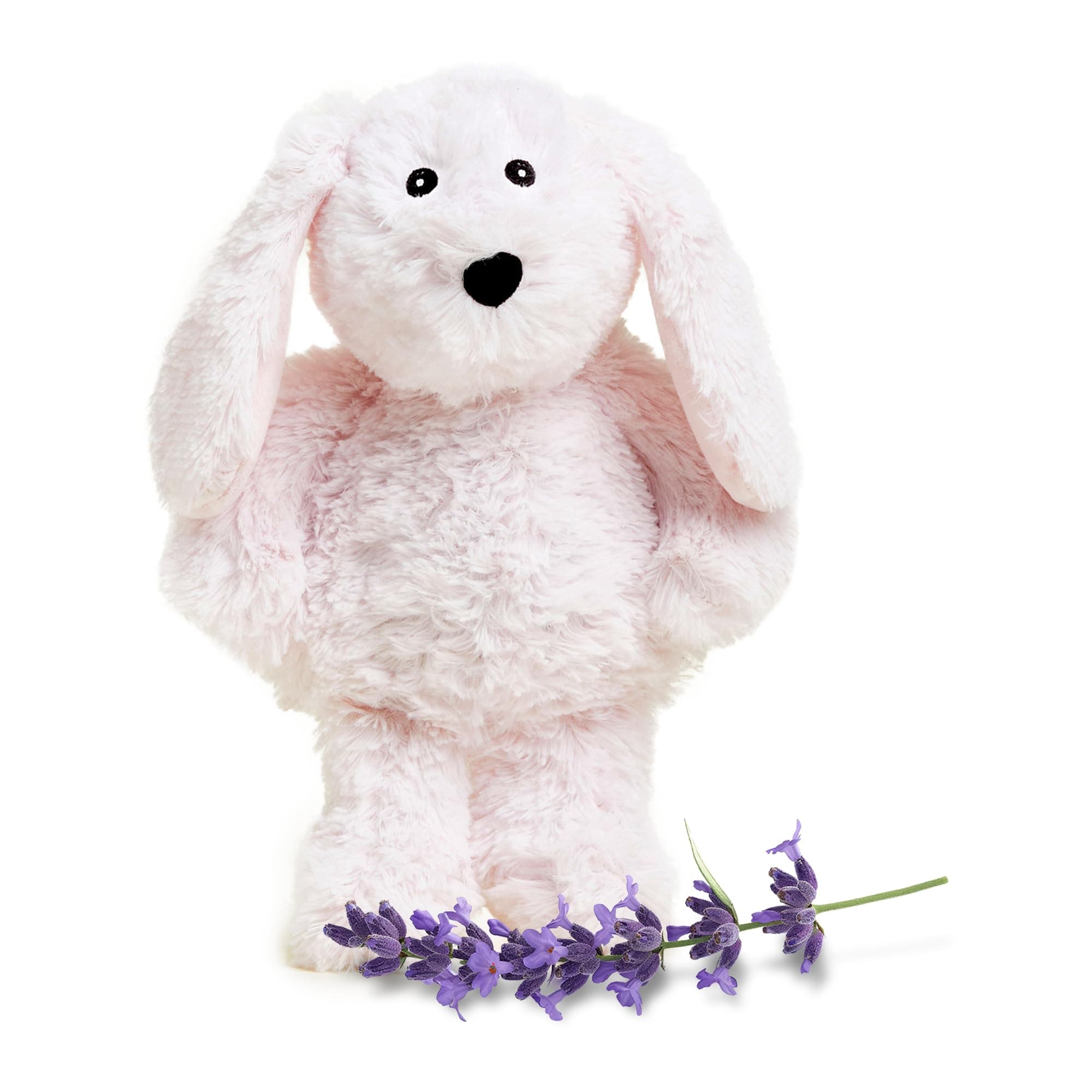 warmies Microwavable & Weighted Stuffed Animals, Pink Bunny - Heated Stuffed Animal Plushie for Warmth & Comfort - Cute Soft Plush Toys for Adults & Children (Boys, Girls, Babies & Toddlers)