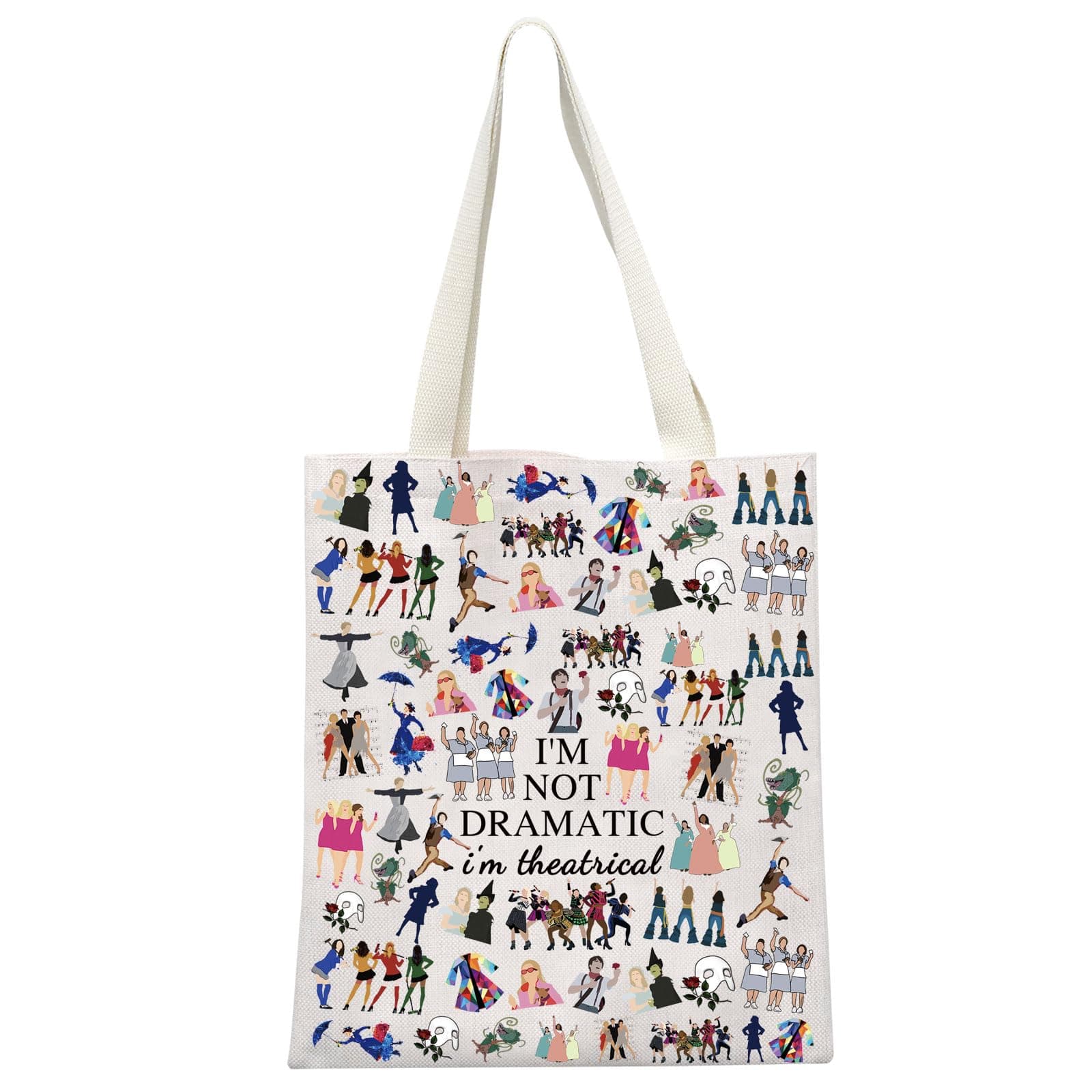 Broadway Musical Gift Makeup Bag Theatre Bag I'm Not Dramatic I'm Theatrical Musical Theatre Gift West End Broadway Zipper Pouch (I'm Theatrical Tote EU)