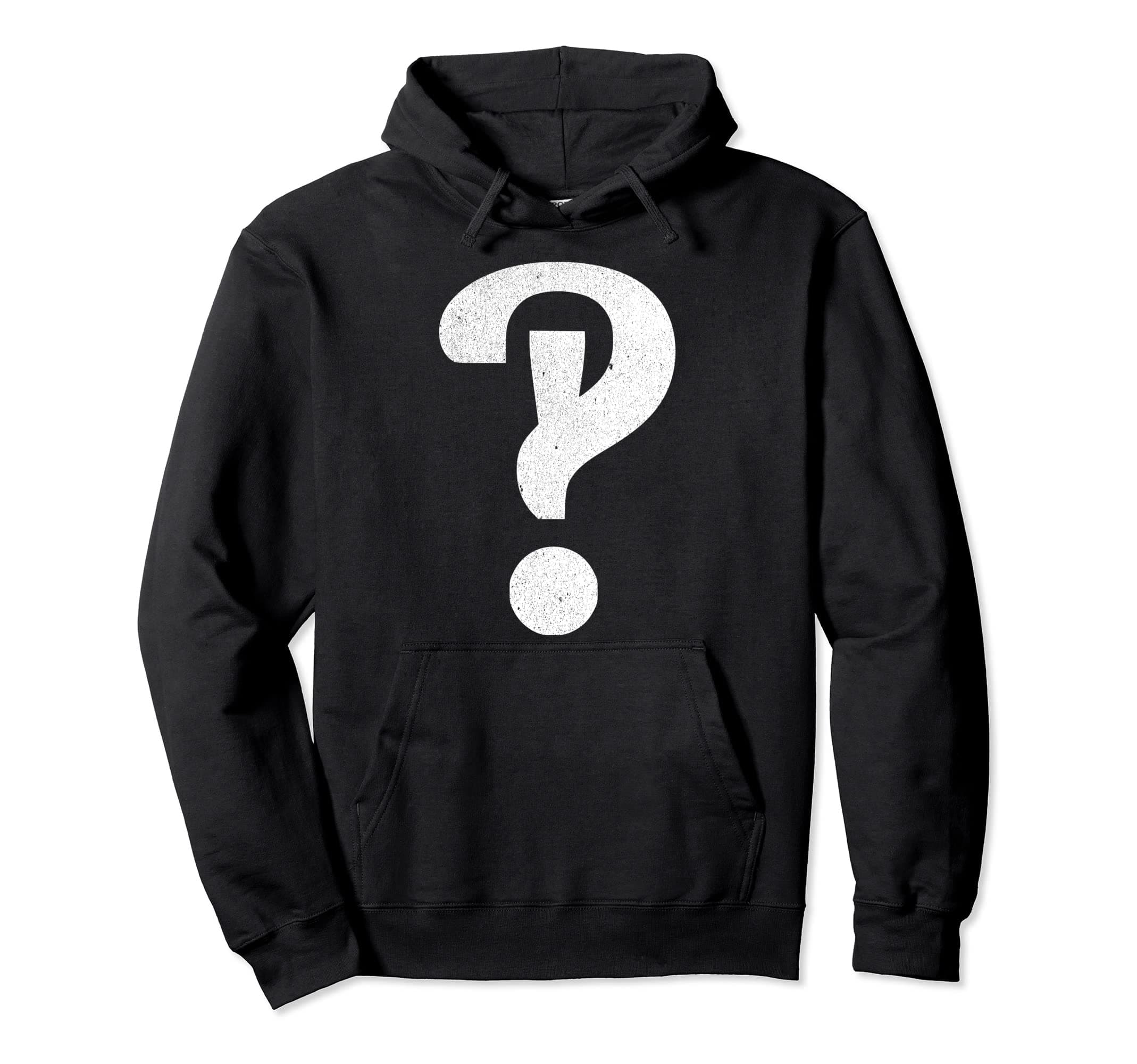 Interrobang Unbelievable YearHuge Interrobang Distressed Tee | Funny and Random Pullover Hoodie