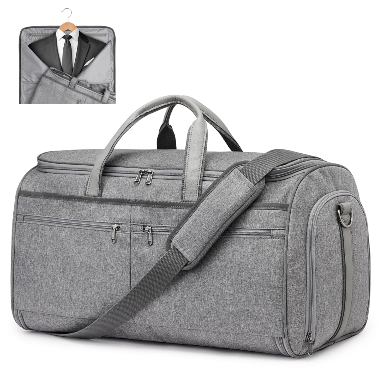 – 50L Convertible Travel Garment Bag,Carry on Garment Duffel Bag for Men Women - 2 in 1 Hanging Suitcase Suit Business Travel Bag