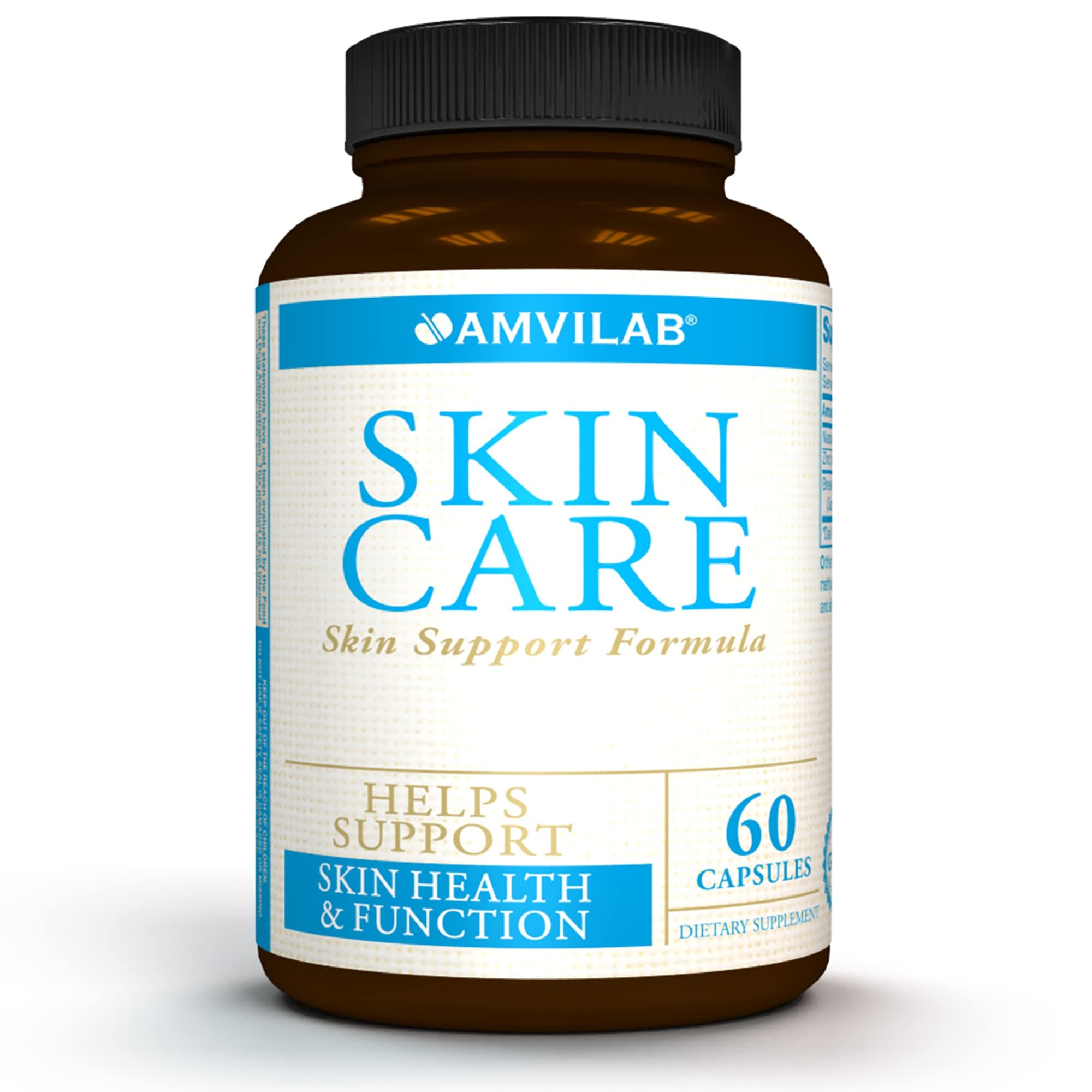 AMVILAB Skin Care: Niacinamide 500 mg | Brewer’s Yeast 250 mg | Zinc Oxide - Promotes Skin Health, Reduces Redness and Swelling, Recovers Acne Scars While Reducing Acne Breakouts - 60 Capsules