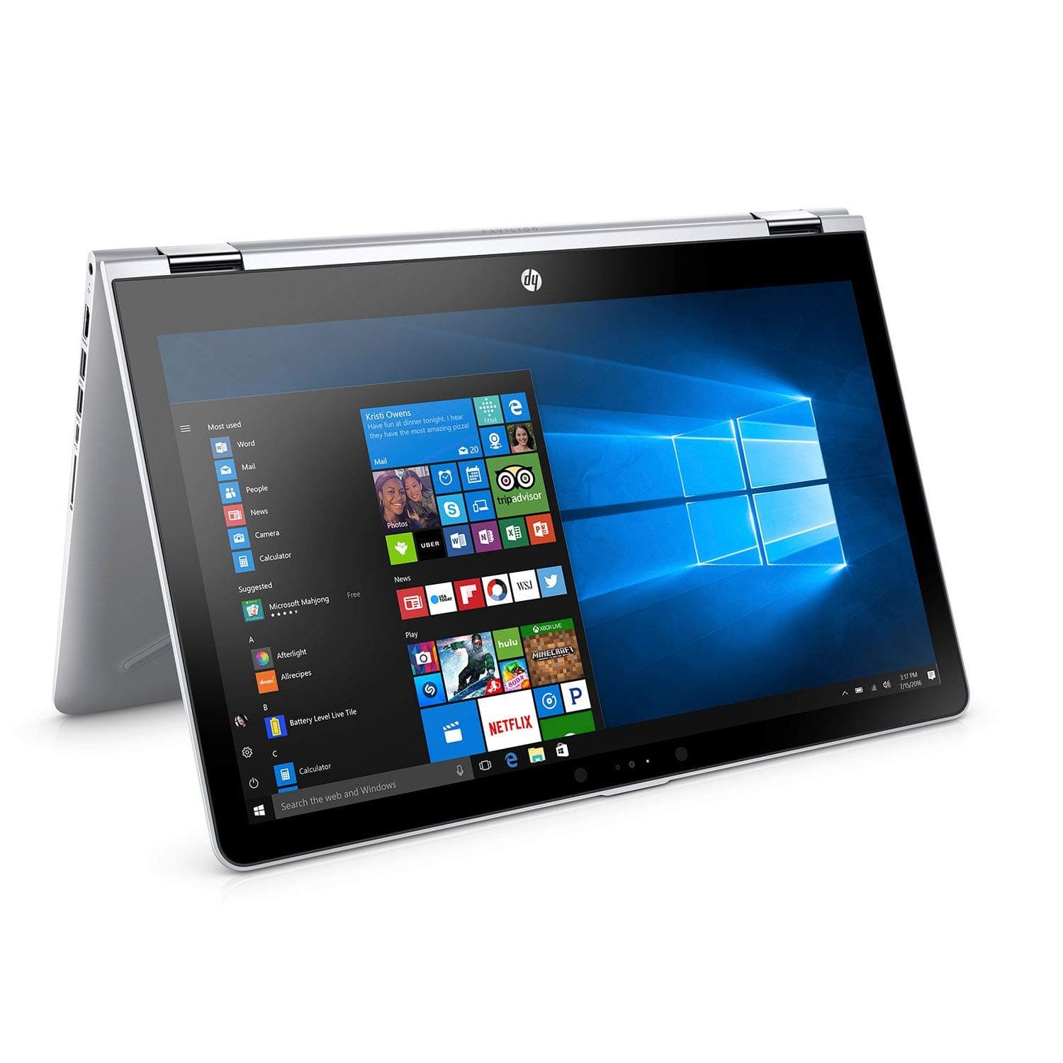 HPPavilion X360 2-in-1 FHD IPS 15.6" Touchscreen Edge-To-Edge Display High Performance Laptop | Intel Core i5 7200U 2.50 GHz | 8GB DDR4 | 1TB HDD | Backlit Keyboard | AMD Radeon 530 | Windows 10 Home