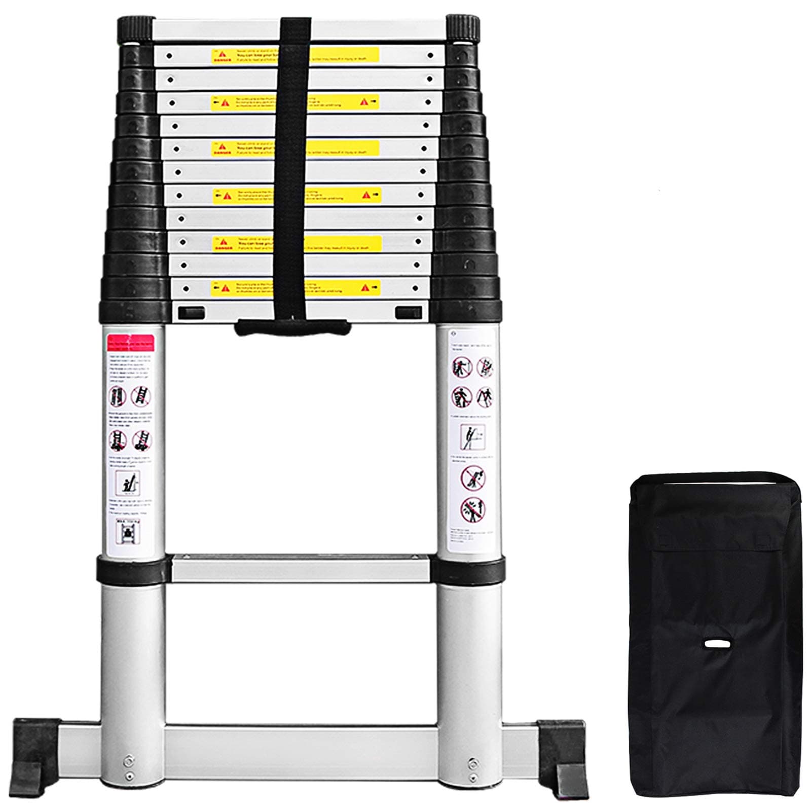 15.5FT Telescoping Ladder with Bar and Bag