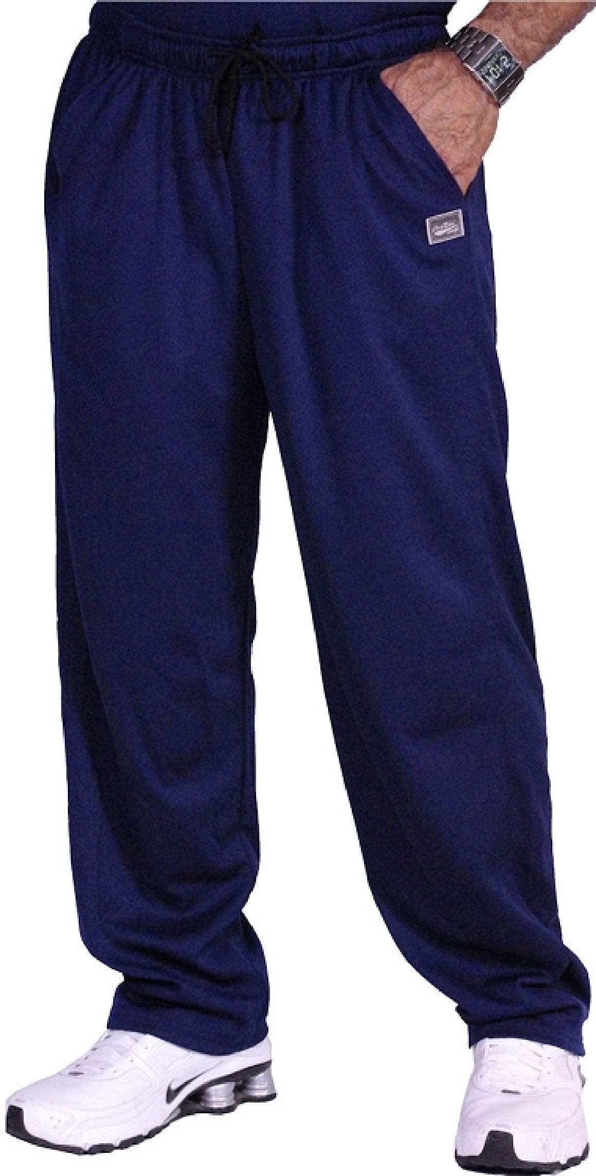 Crazee WearNavy 600mp Loose Fit Microfiber Workout Gym Sweatpants with Two Front Pockets