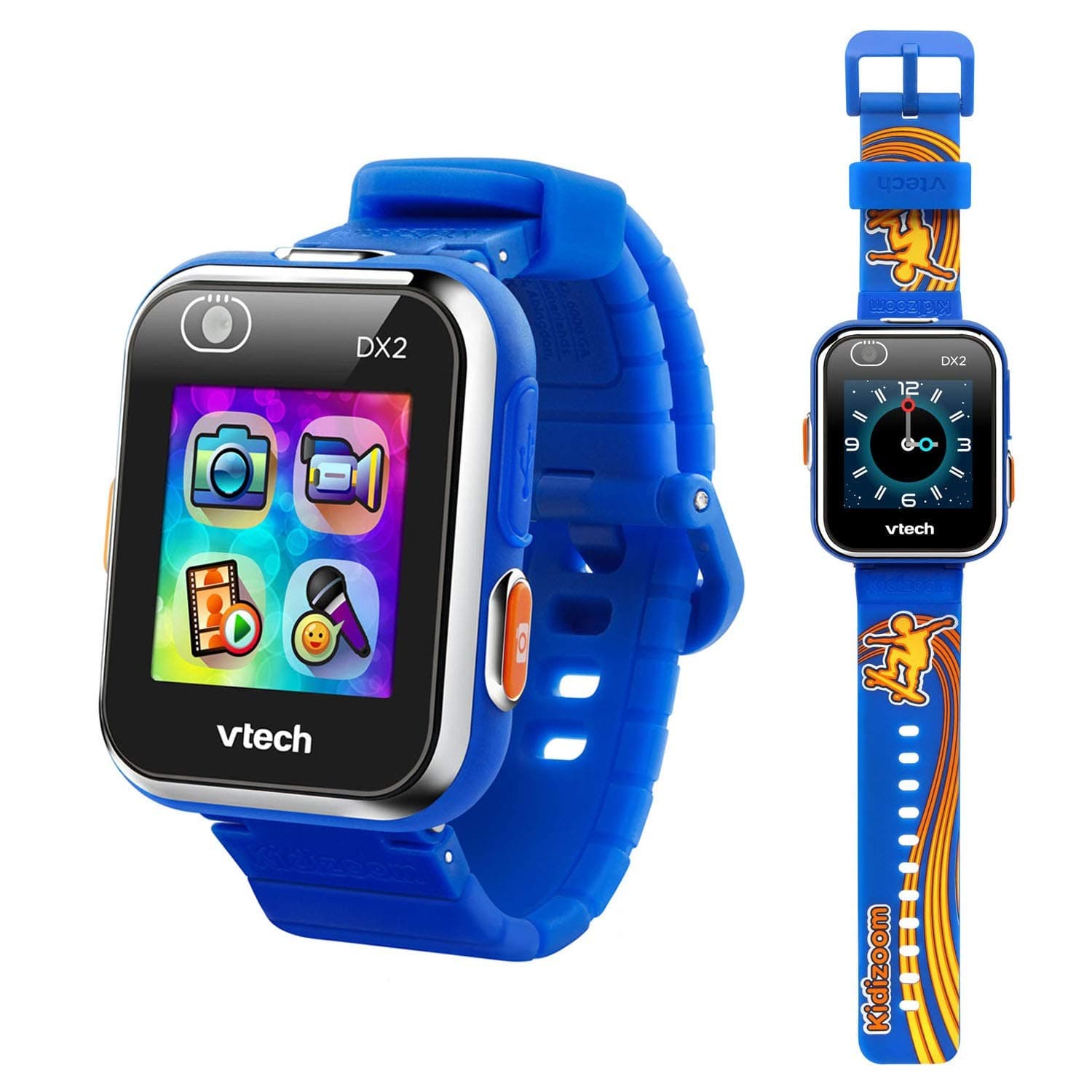 KidiZoom Smartwatch DX2, Special Edition Skateboard Swoosh with Bonus Royal Blue Wristband