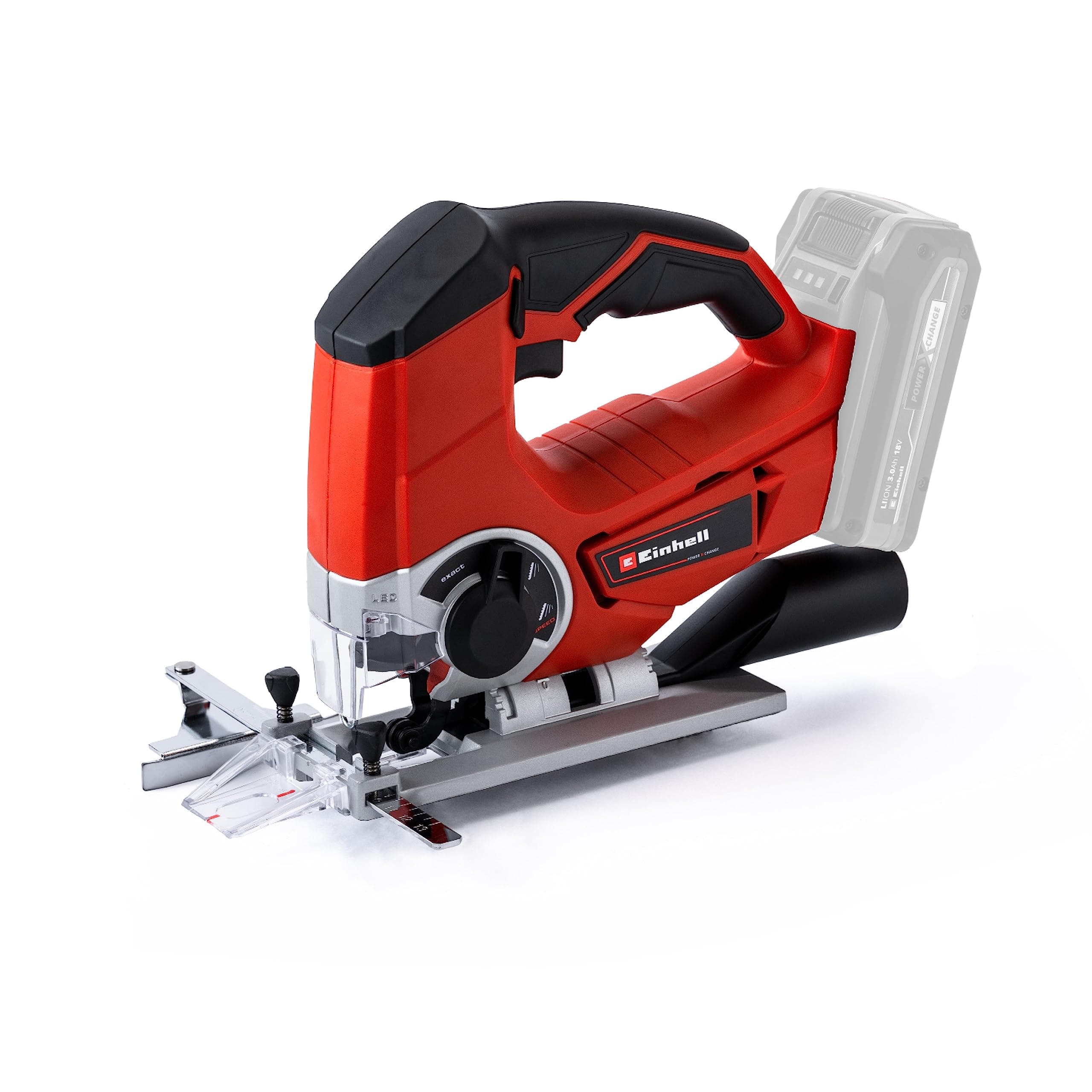 Cordless Jigsaw 18V Power X-Change, with Angle Adjustment - Battery Powered Electric Saw to Cut Wood, Plastic and Metal, Without Battery TE-JS 18/80 Li