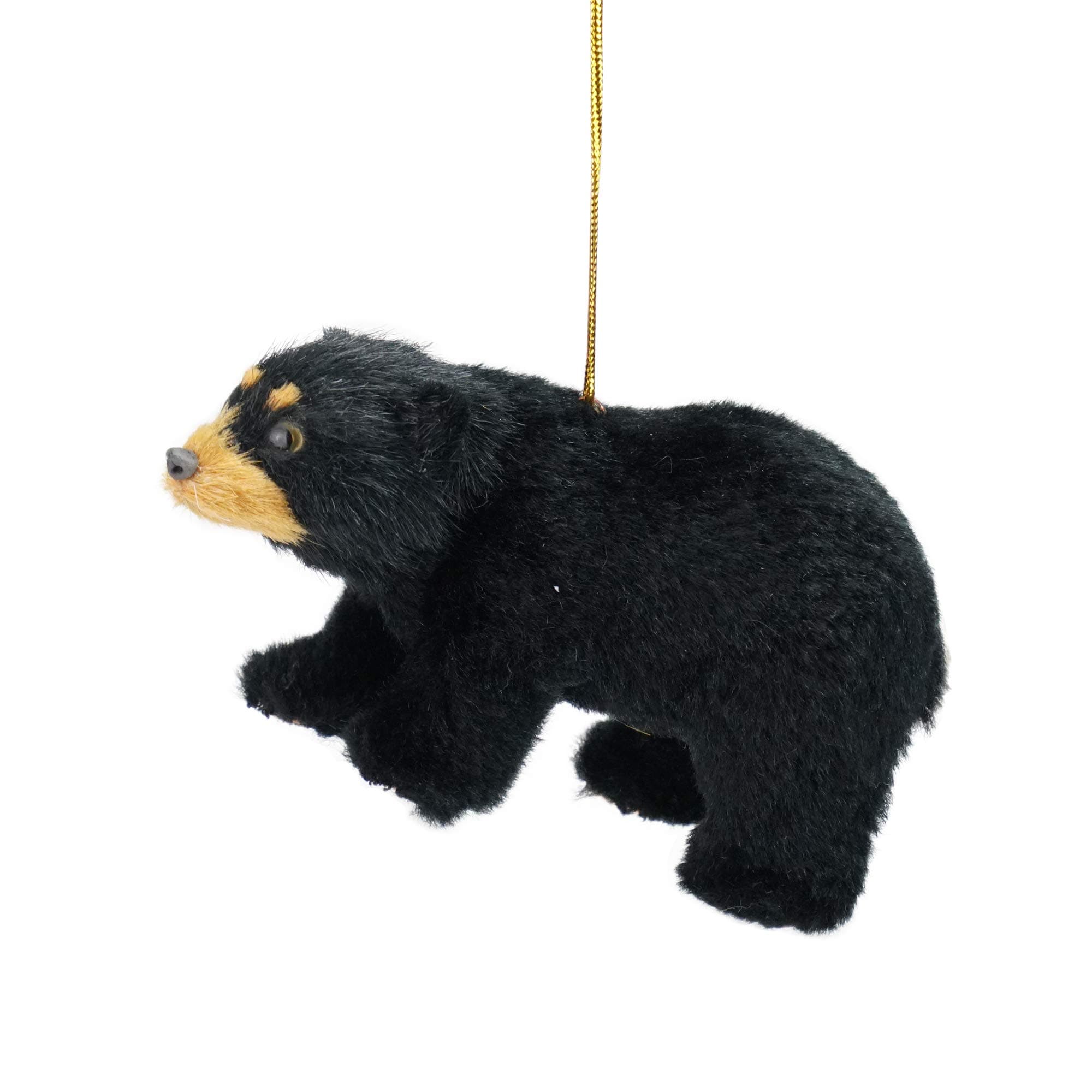 4" Rustic Lodge Furry Standing Black Bear Christmas Ornament