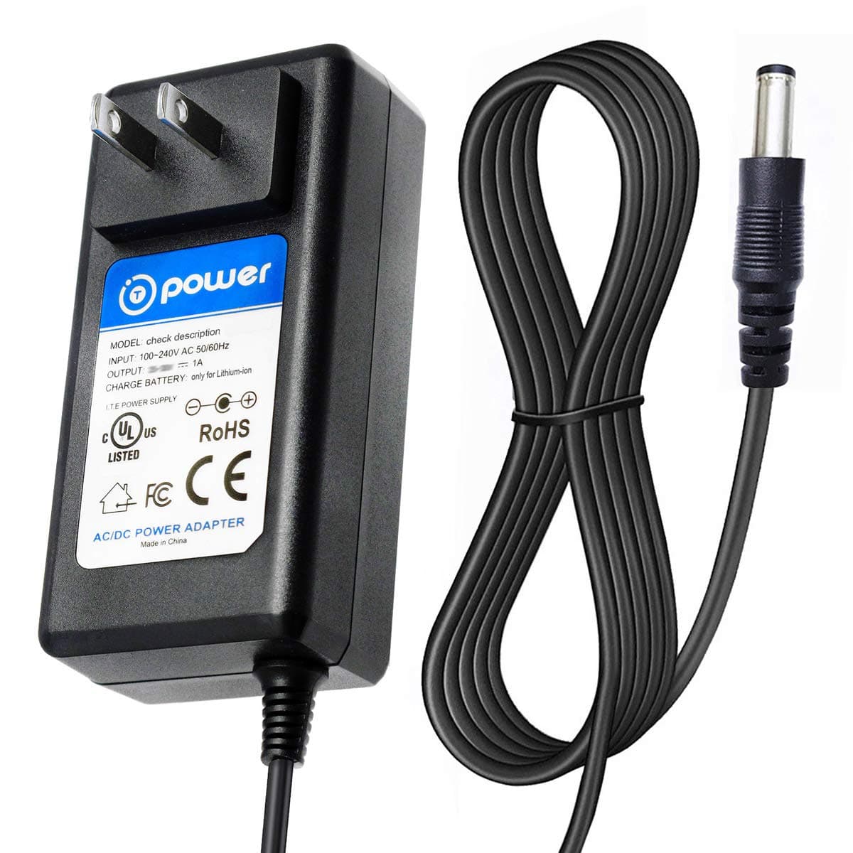 T POWER 40v Battery Charger for Torqeedo Travel 801 S 801 L 801S 801L Electric Outboard Trolling Motor 1114-00 111400 Ac Dc Adapter Power Supply Cord