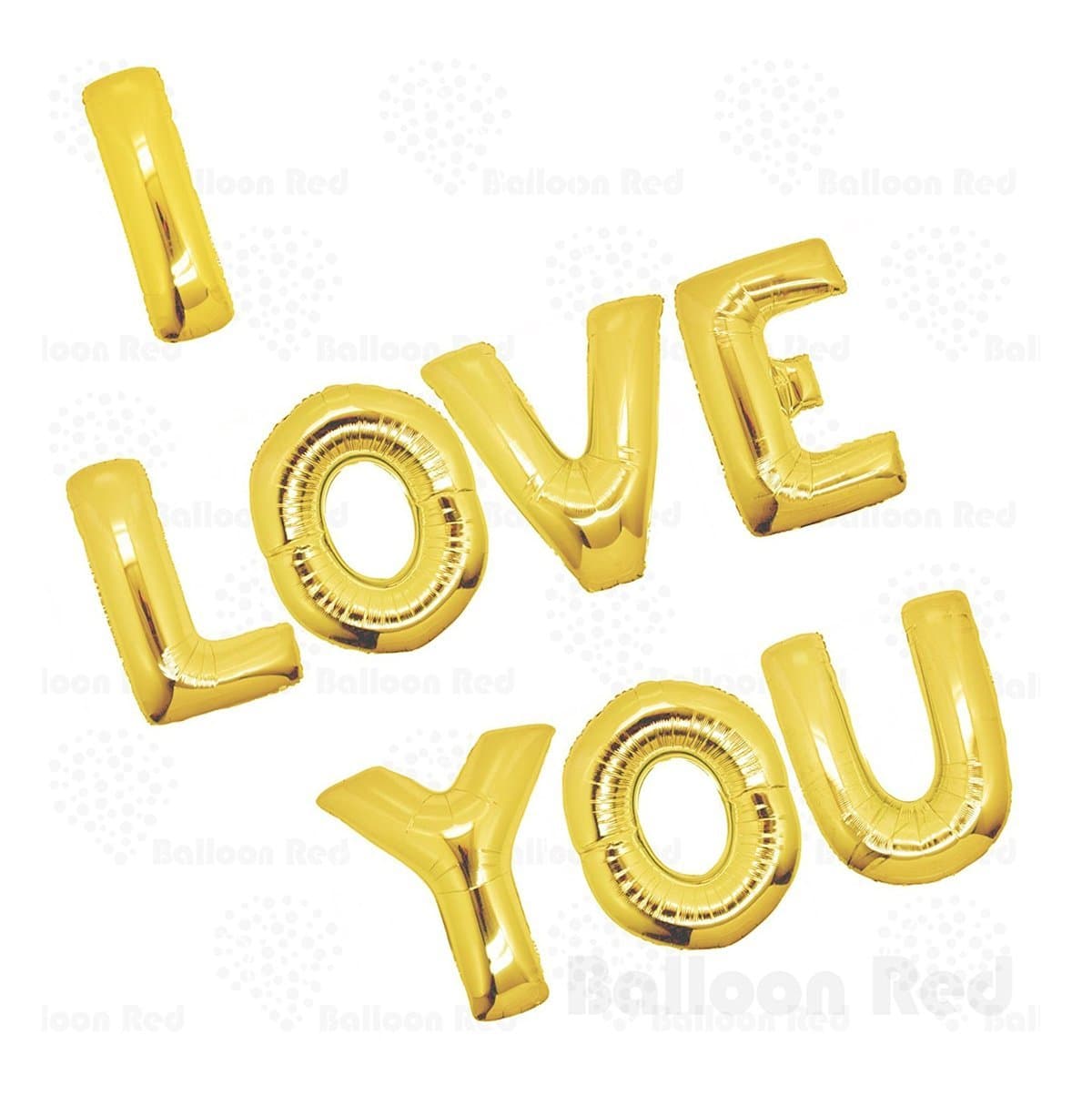 I Love You Balloons Banner,Foil Balloons Letters Balloons Mylar Balloons for Valentine's Day Wedding, Engagement, Wedding Anniversary Decoration 16'' Wedding Balls Pack of 8
