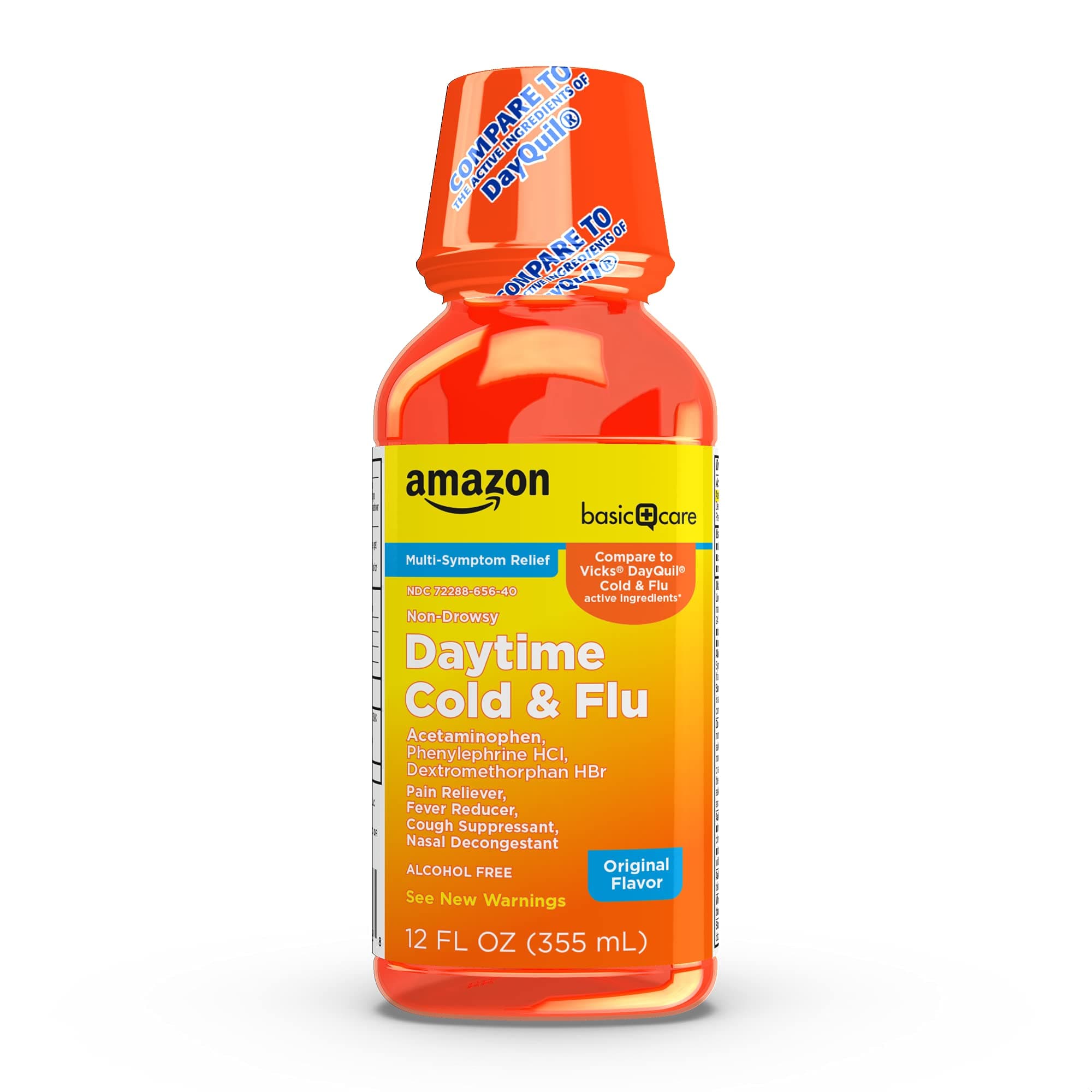 Daytime Cold & Flu Liquid, Orange, 12 Fl Oz