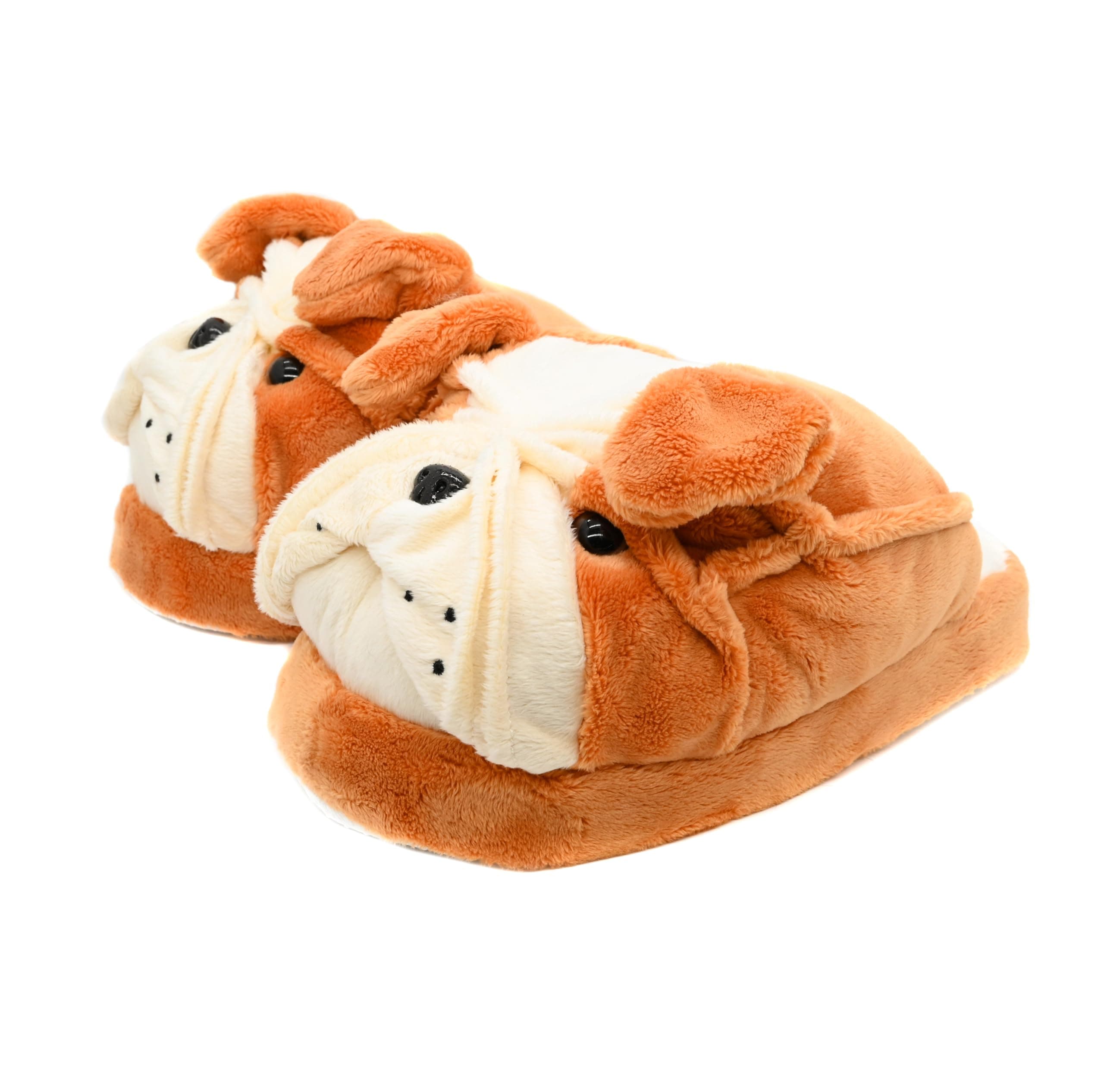 Fuzzy Animal Plush Slippers for Women and Men, Winter Indoor Home Scuff Slippers for Adult