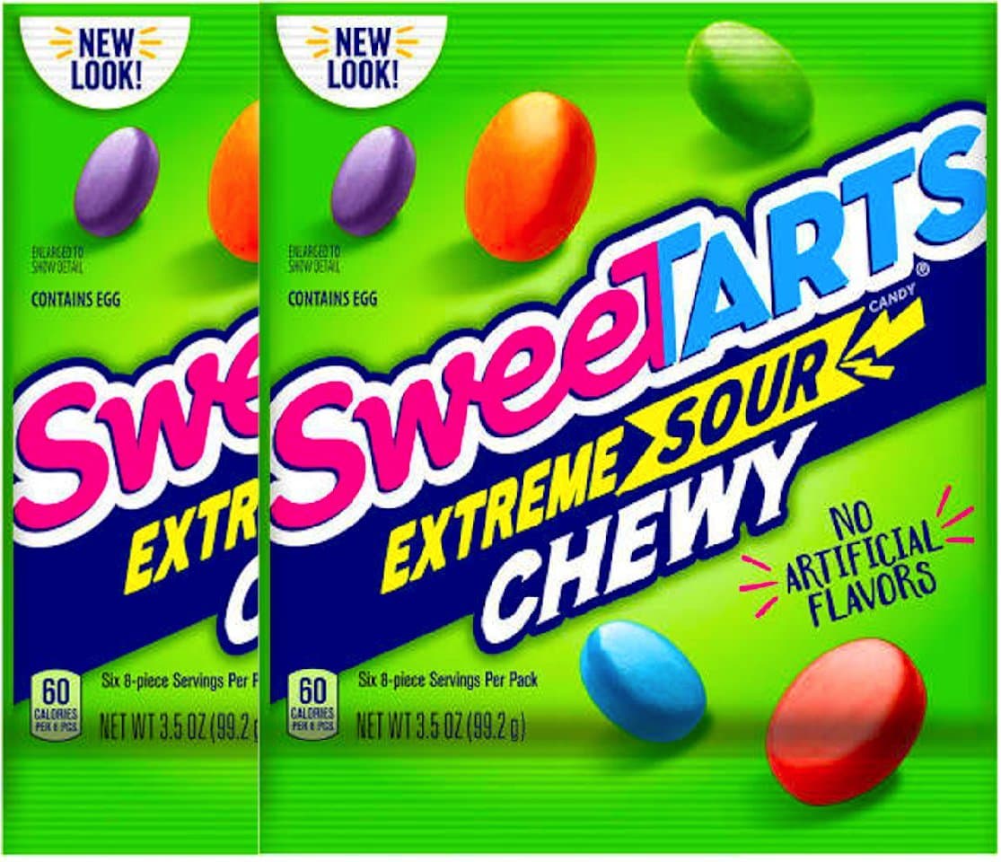 NEW Sweetarts Candy Extreme Sour Tangy, Chewy Sours Candy - 3.5 oz (2)