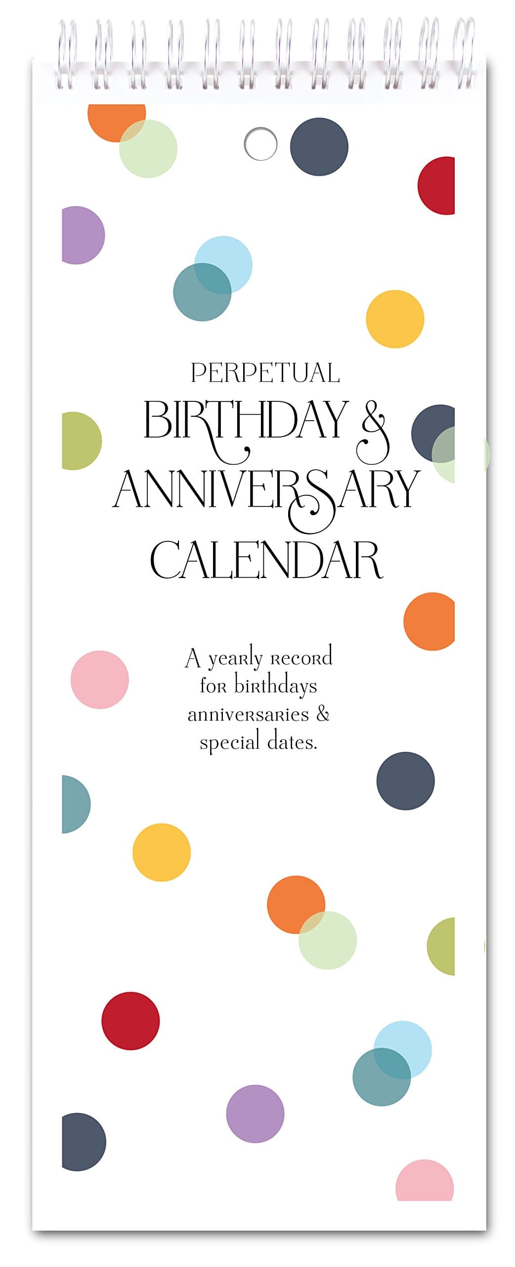Confetti Dots Perpetual Birthday & Anniversary Calendar