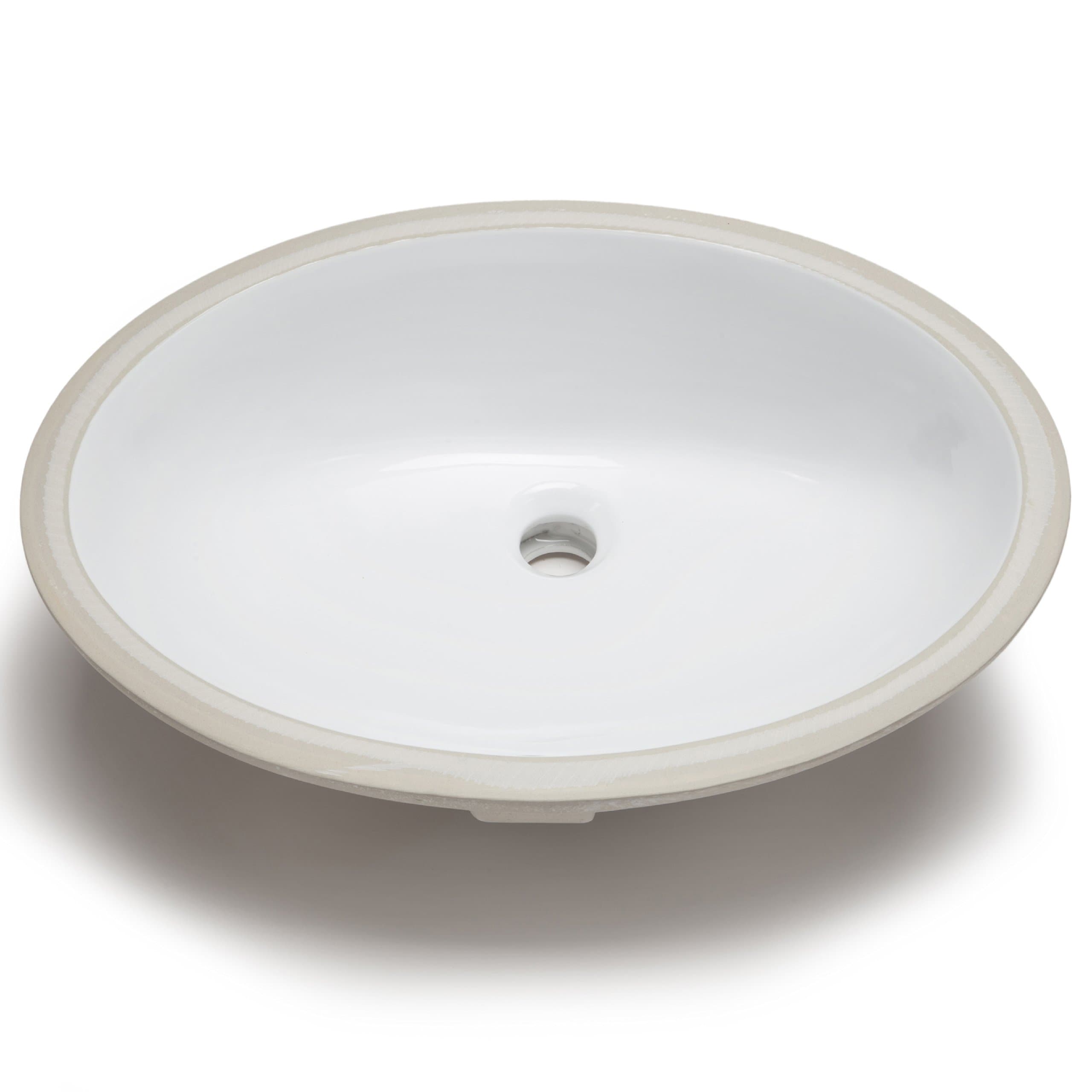 VC010 Large Oval Ceramic Bathroom Sink, White
