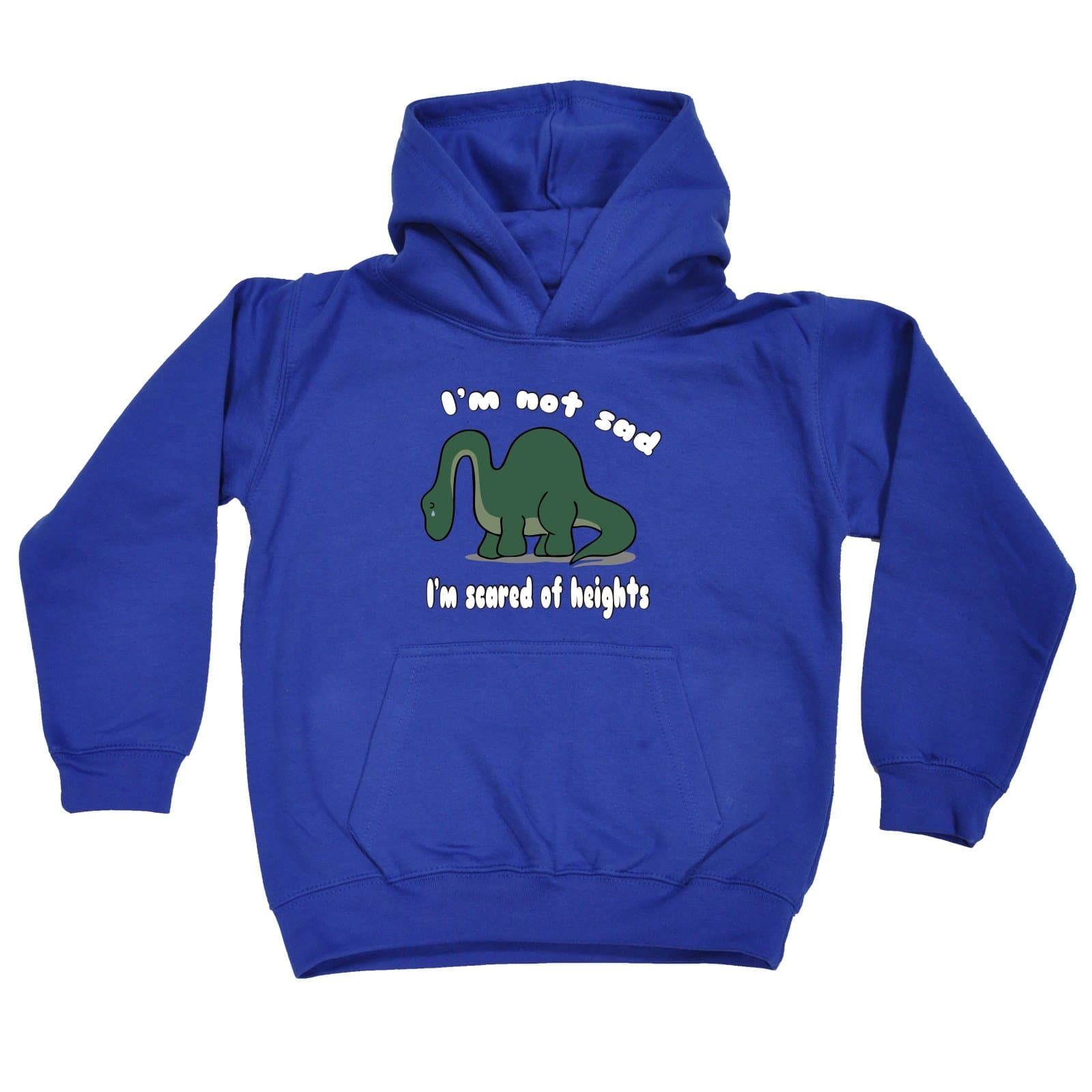 Novelty Funny Top - Slogans Kids Boy's Girl's I'm NOT SAD Scared of Heights Dinosaur Design Hoodie Ages 1 13 Clothing