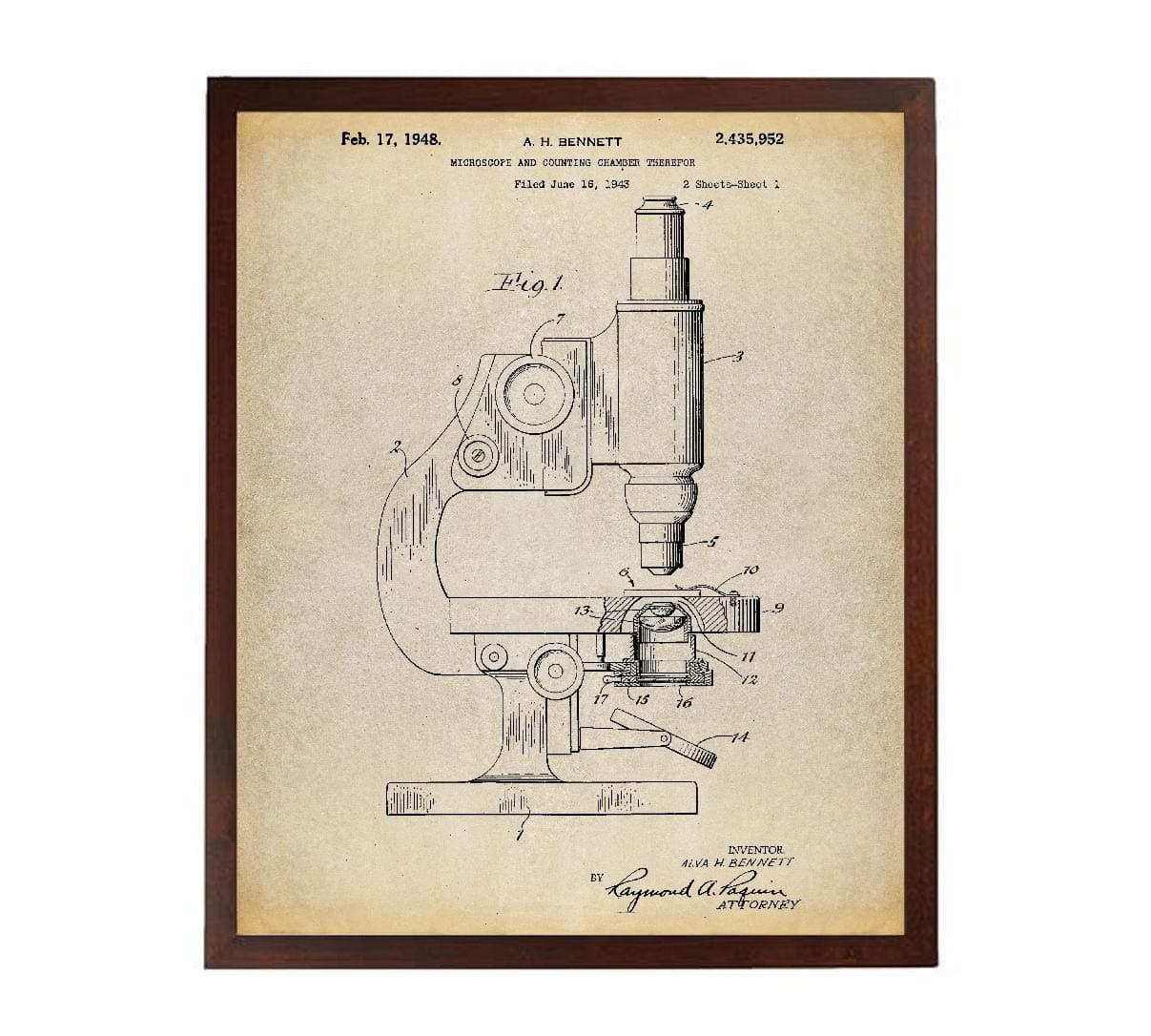 Antique Microscope Patent Poster Art Print Pharmacy Gift Science Decor Biology Teacher Technology Art Chemistry Science Teacher Gift TNP42